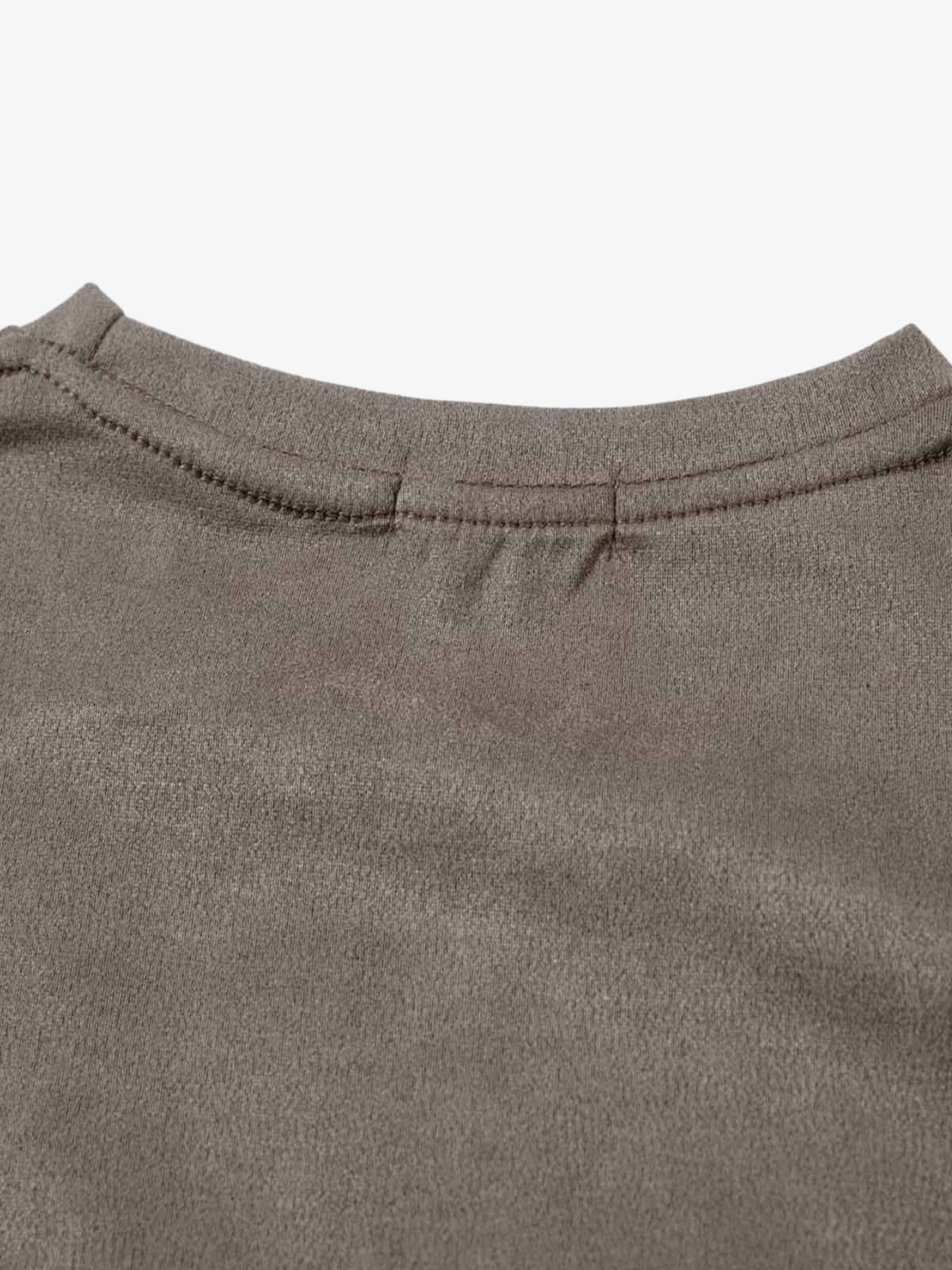 Thorn Embroidery Suede T-Shirt - Image 14