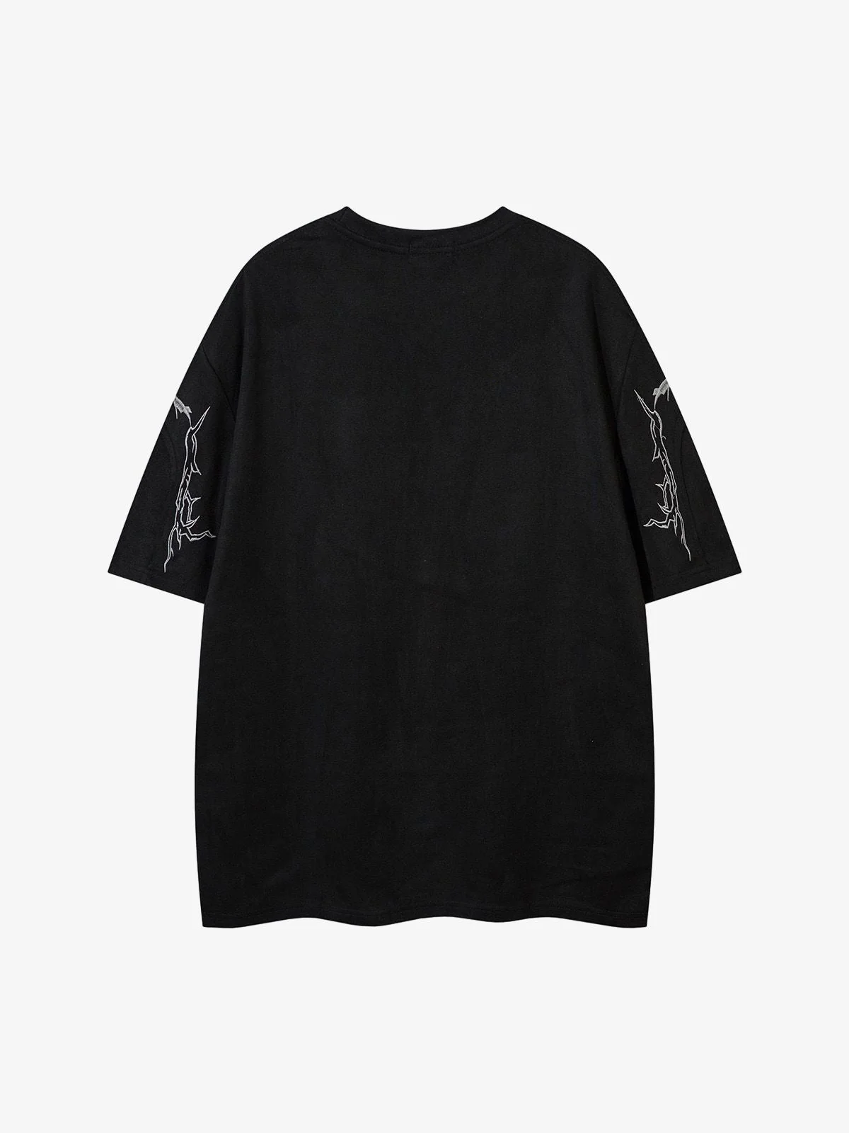 Thorn Embroidery Suede T-Shirt - Image 5