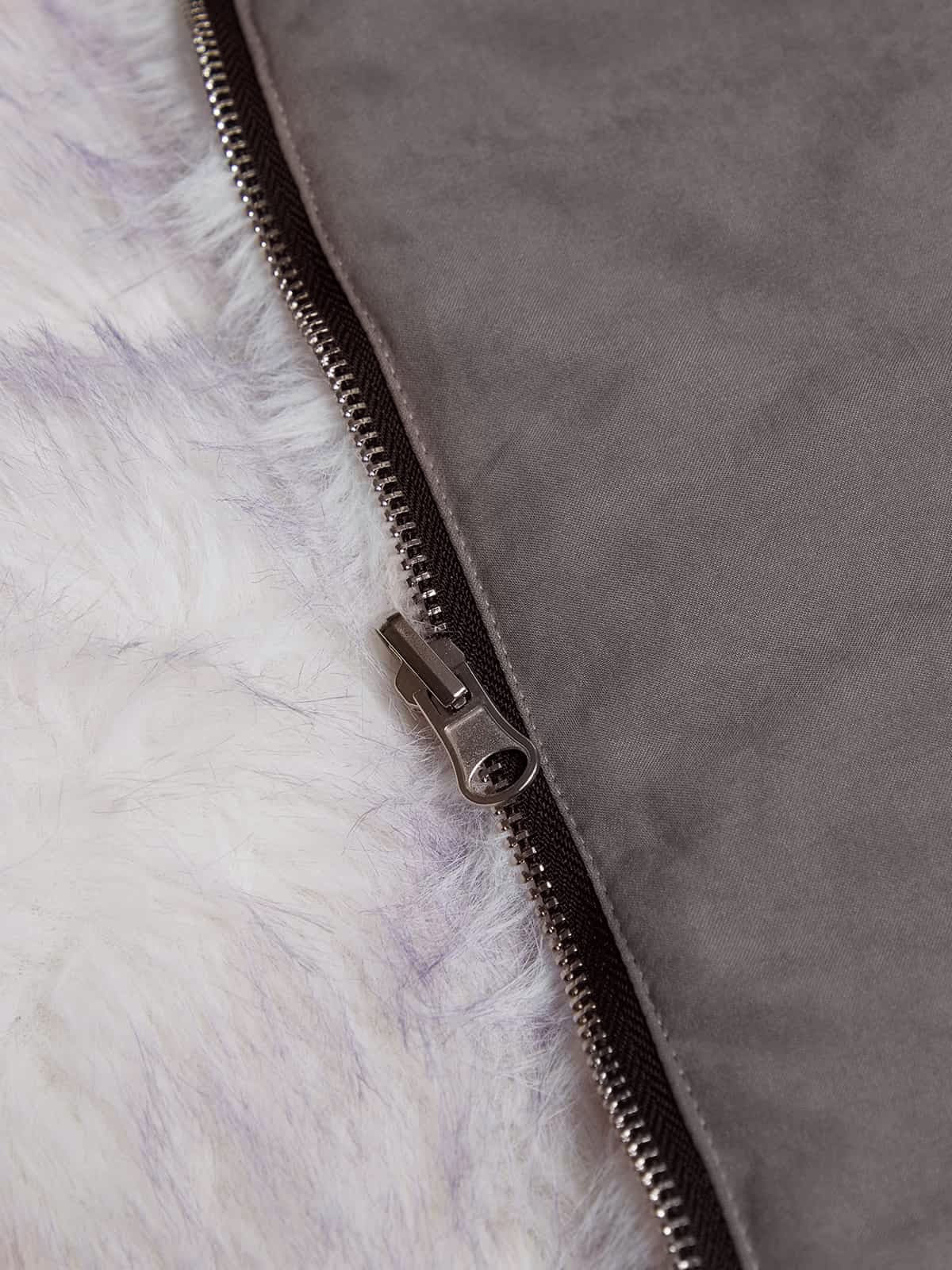 Oversized Reversible Fur Hooded Jacket - Image 11