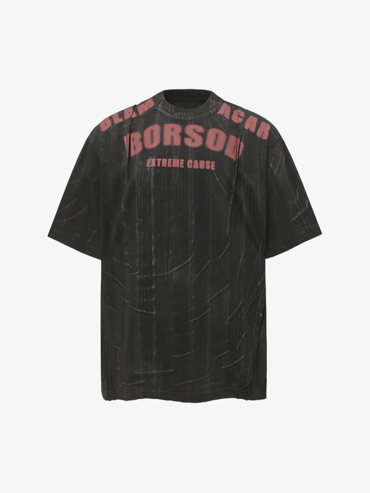 Painted Distressed Print Short-Sleeved T-Shirt - Image 8