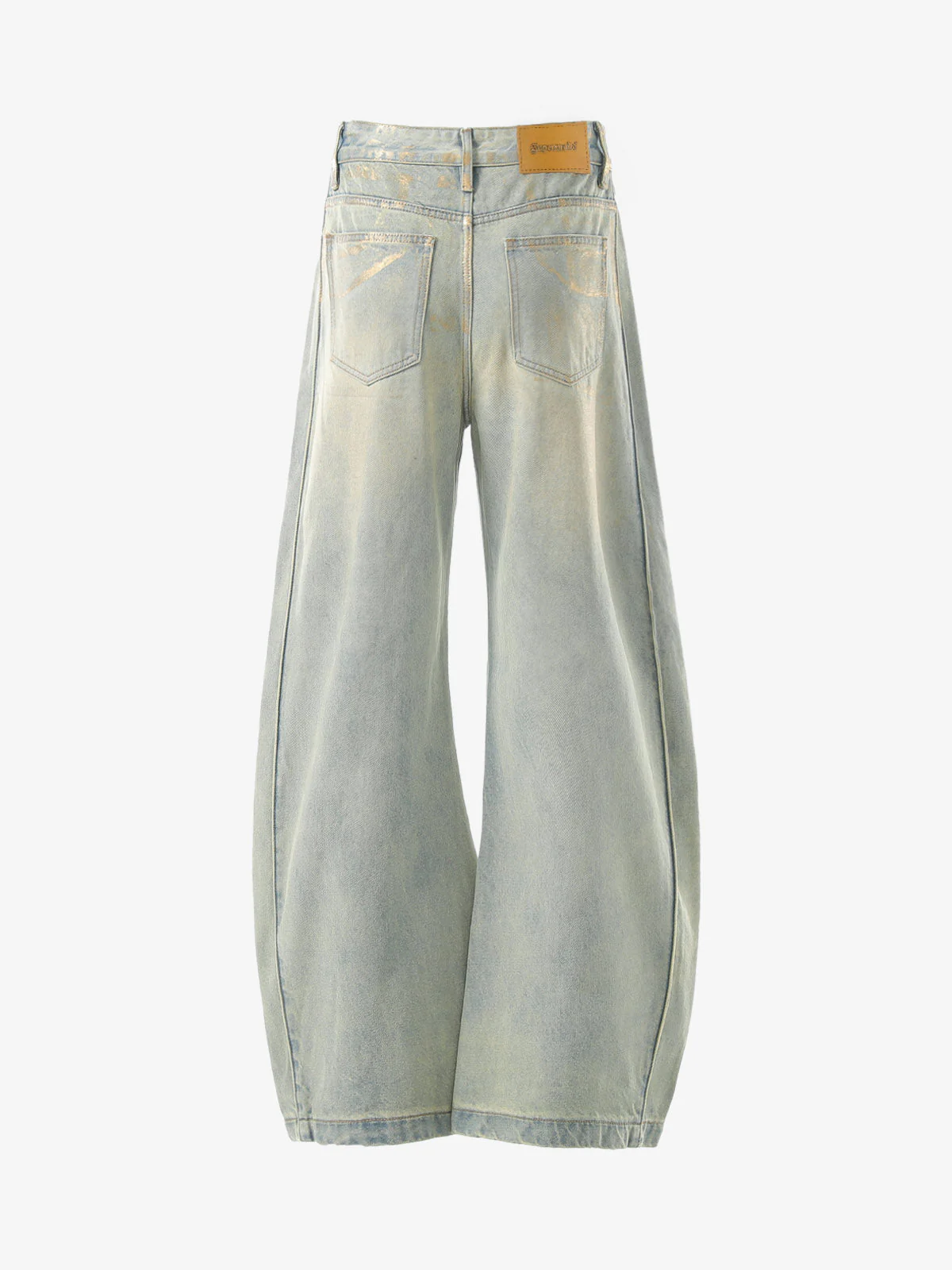 Painted Washed Old Machete Mopping Jeans - Image 2