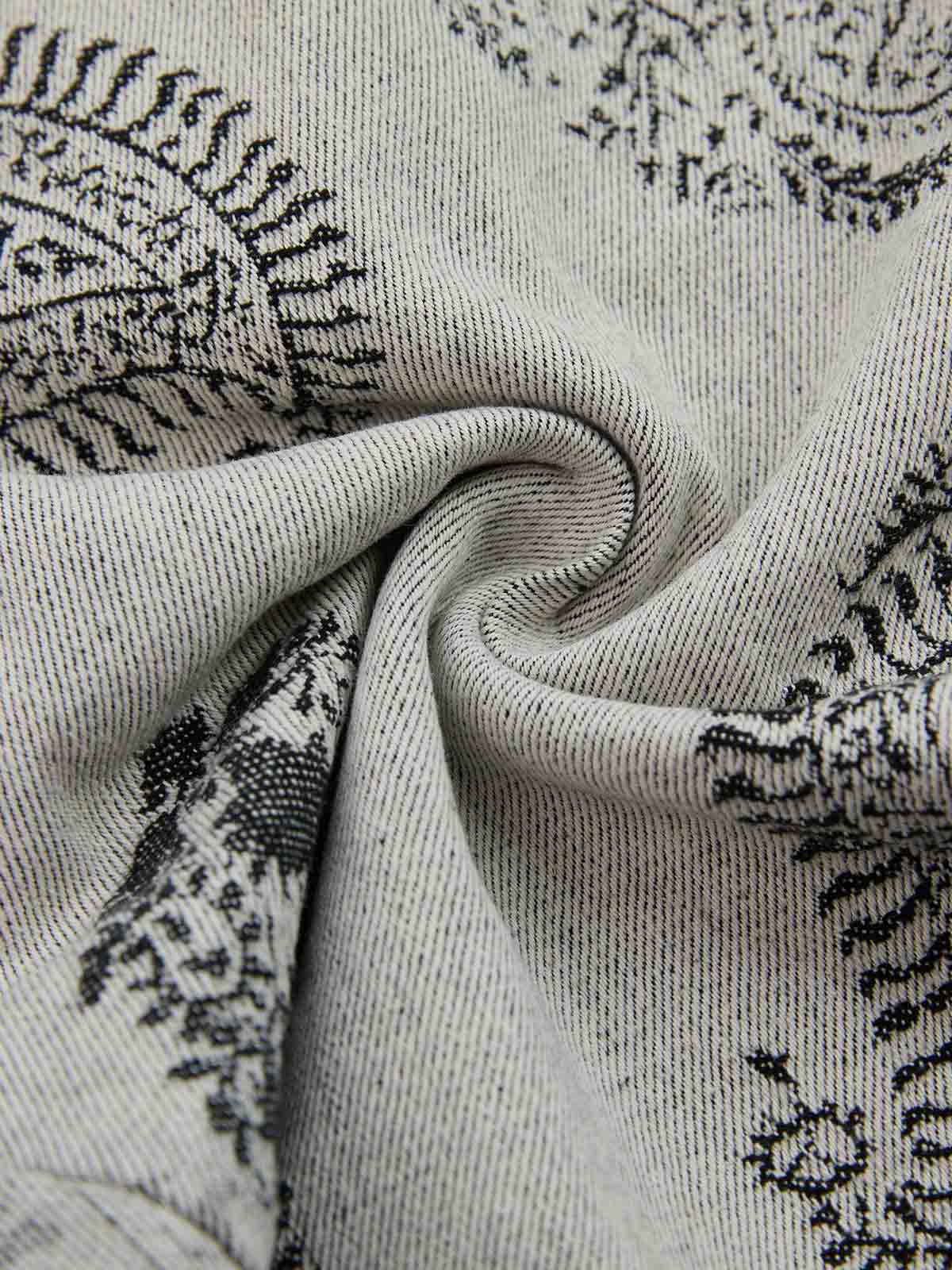 Paisley Jacquard Denim Jeans - Image 6