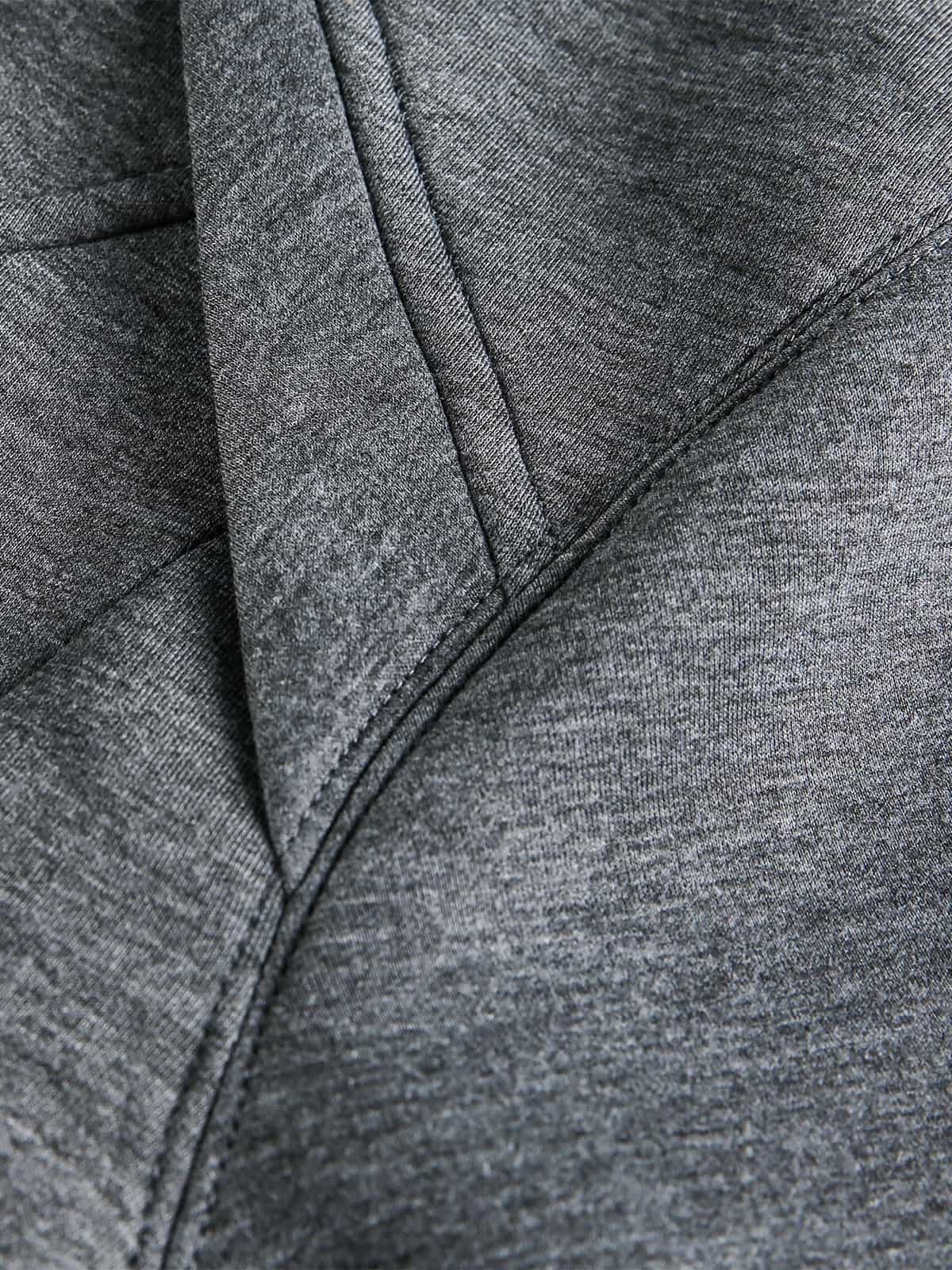 Panel Cut Stand Collar Zip Up Jacket - Image 9