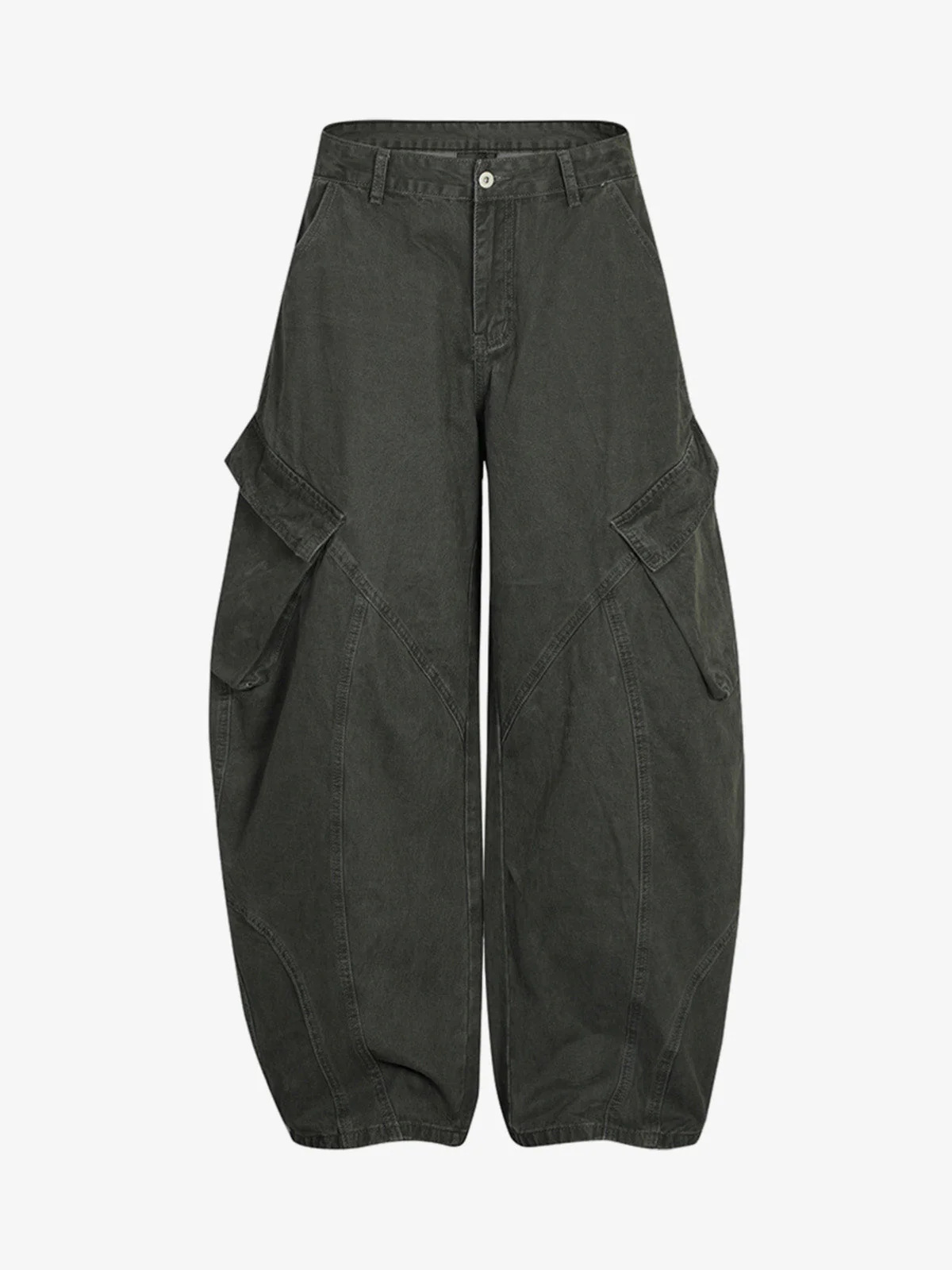 Patchwork Multi-Pocket Workwear Casual Machete Pants - Image 2