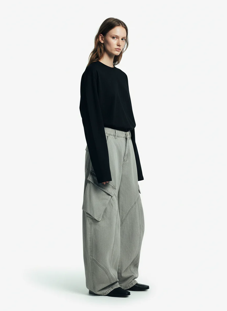 Patchwork Multi-Pocket Workwear Casual Machete Pants - Image 5