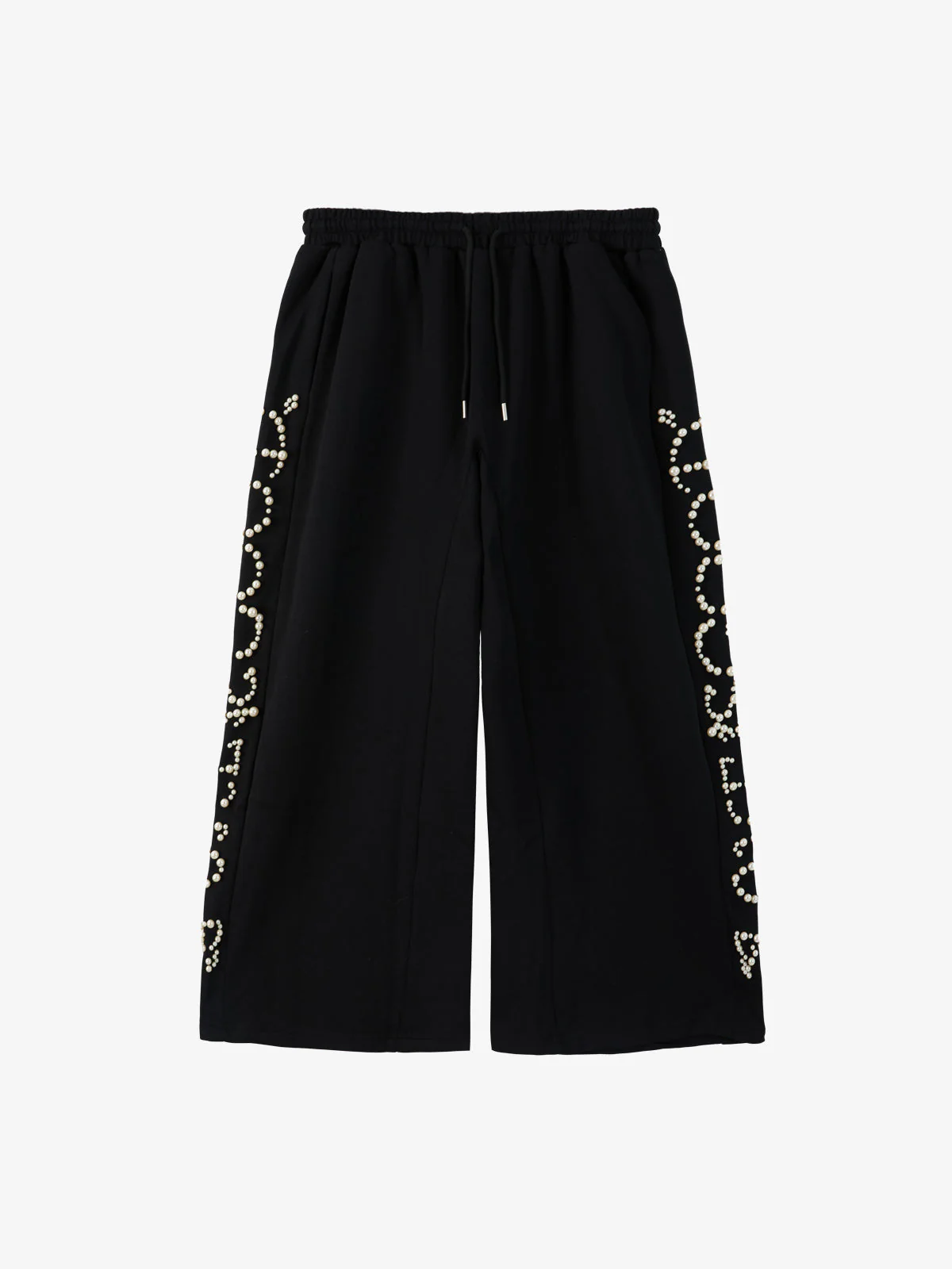 Pearl Embellished Wide-Leg Sweatpants - Image 2