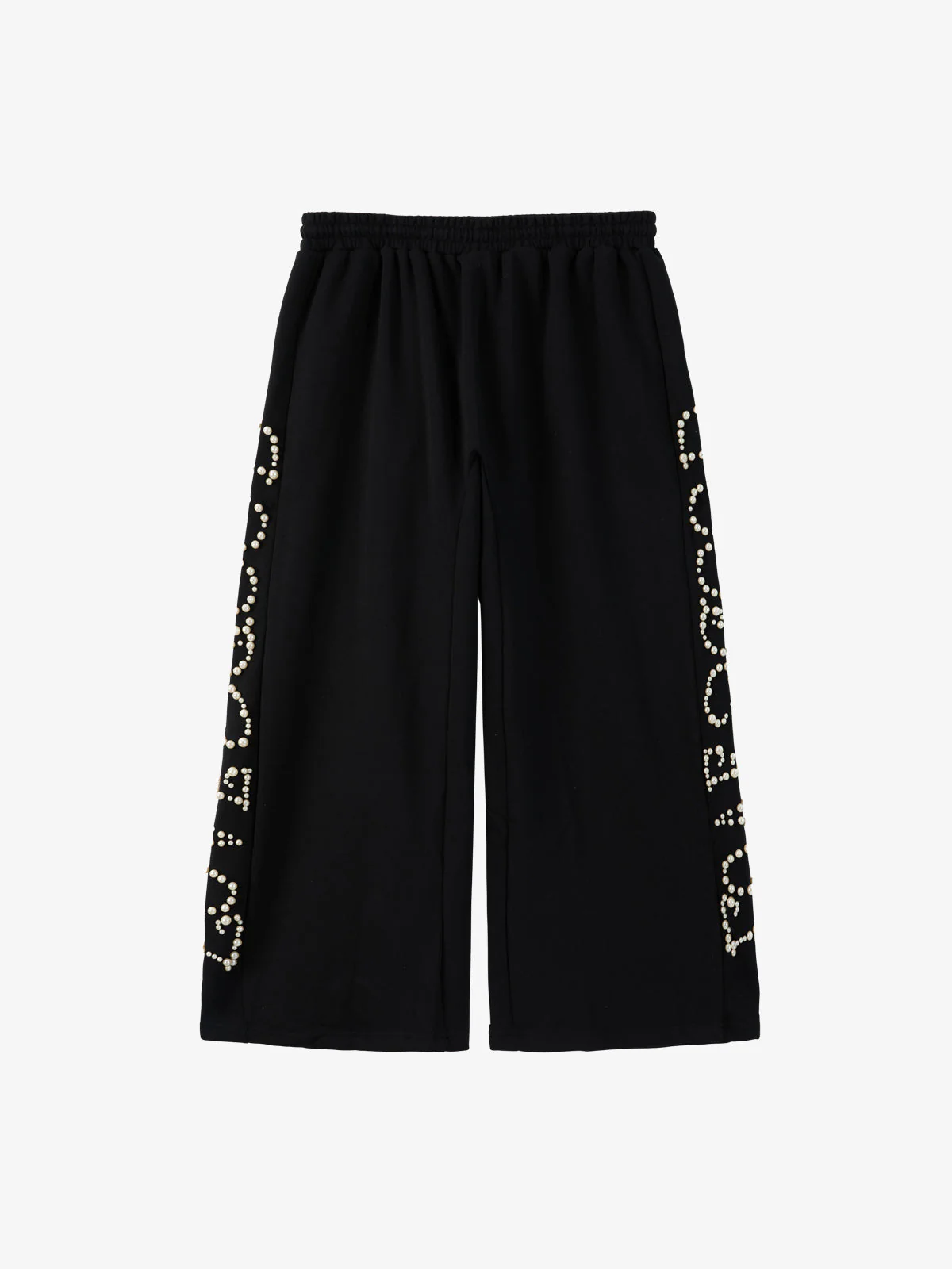 Pearl Embellished Wide-Leg Sweatpants - Image 4