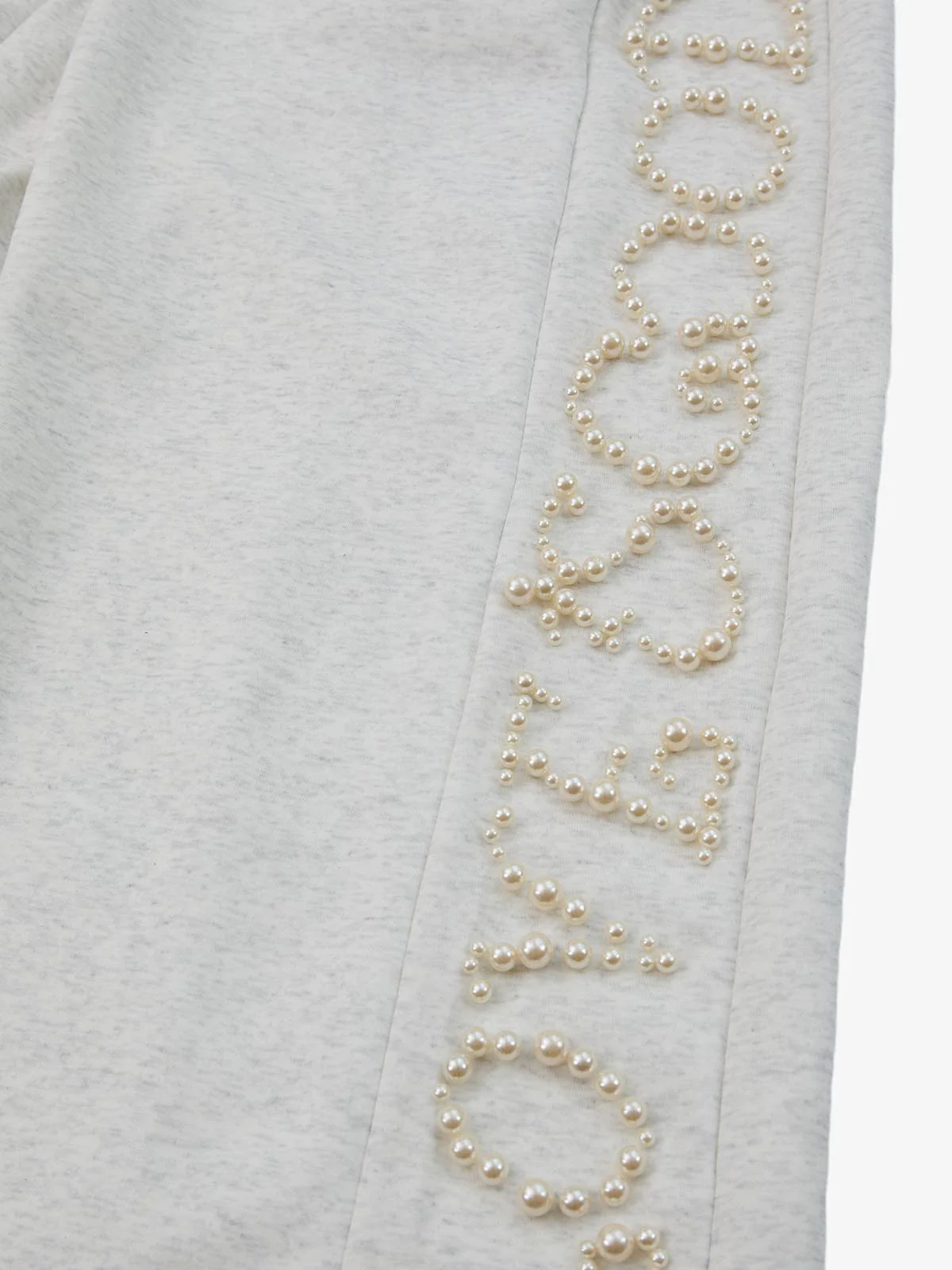 Pearl Embellished Wide-Leg Sweatpants - Image 5