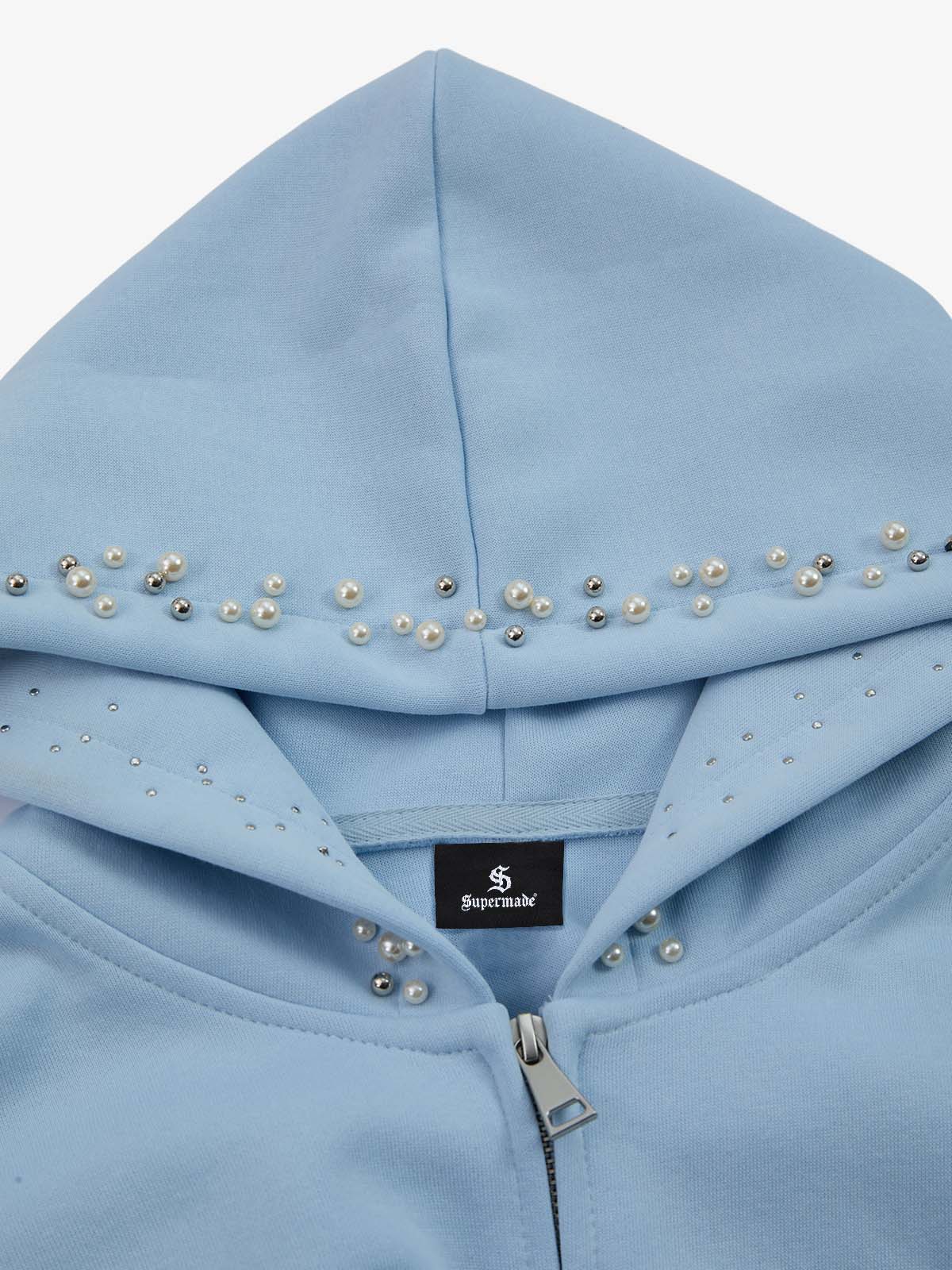 Supermade Pearl Embellished Zip Up Set - Image 22