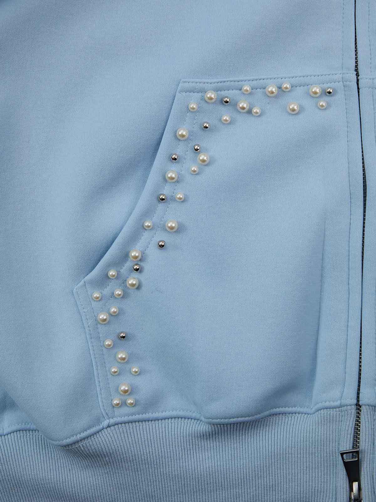 Supermade Pearl Embellished Zip Up Set - Image 24