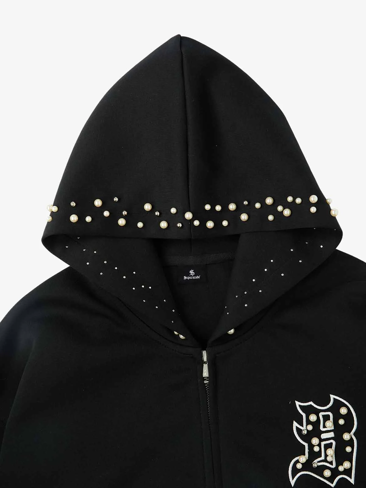 Supermade Pearl Embellished Zip Up Set - Image 32