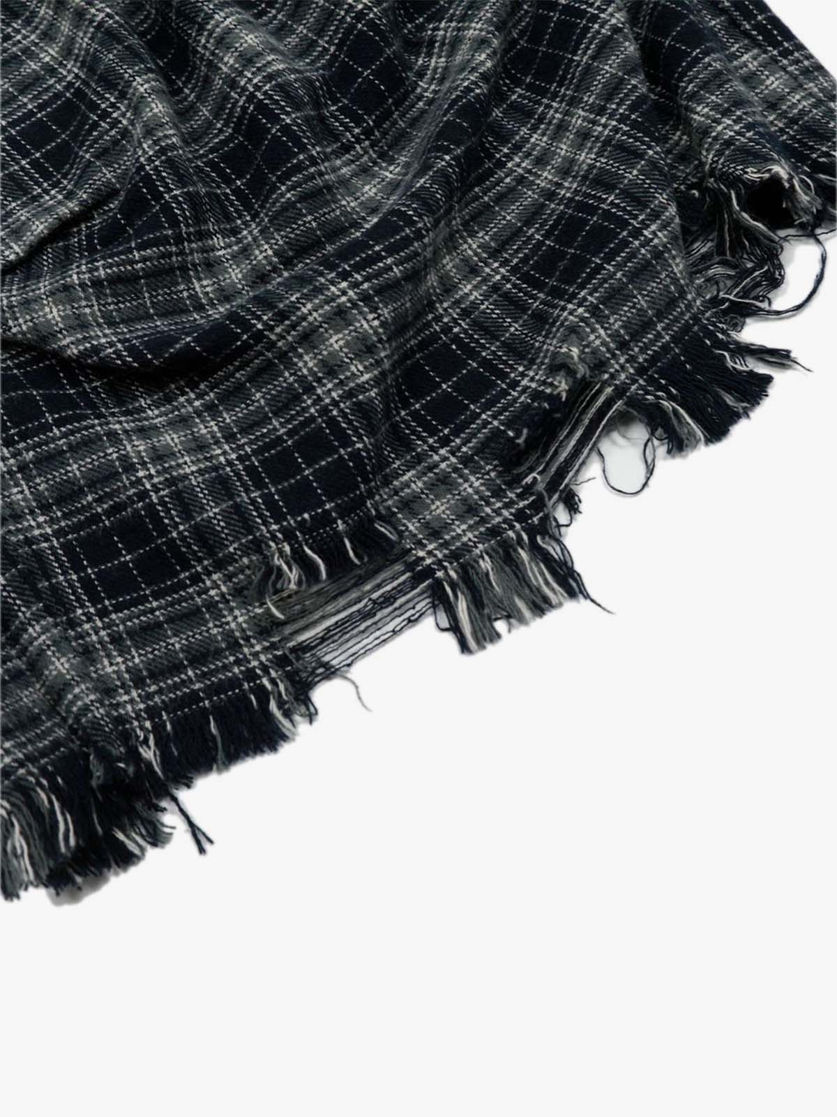 Plaid Linen-Blend Distressed Cargo Cropped Pants - Image 7