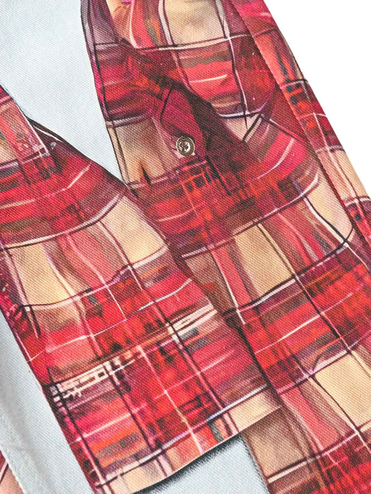 Plaid Print Baggy Jeans - Image 5
