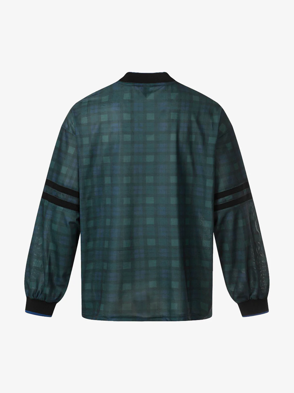 Plaid V-Neck Sport Long Sleeve Jersey - Image 2