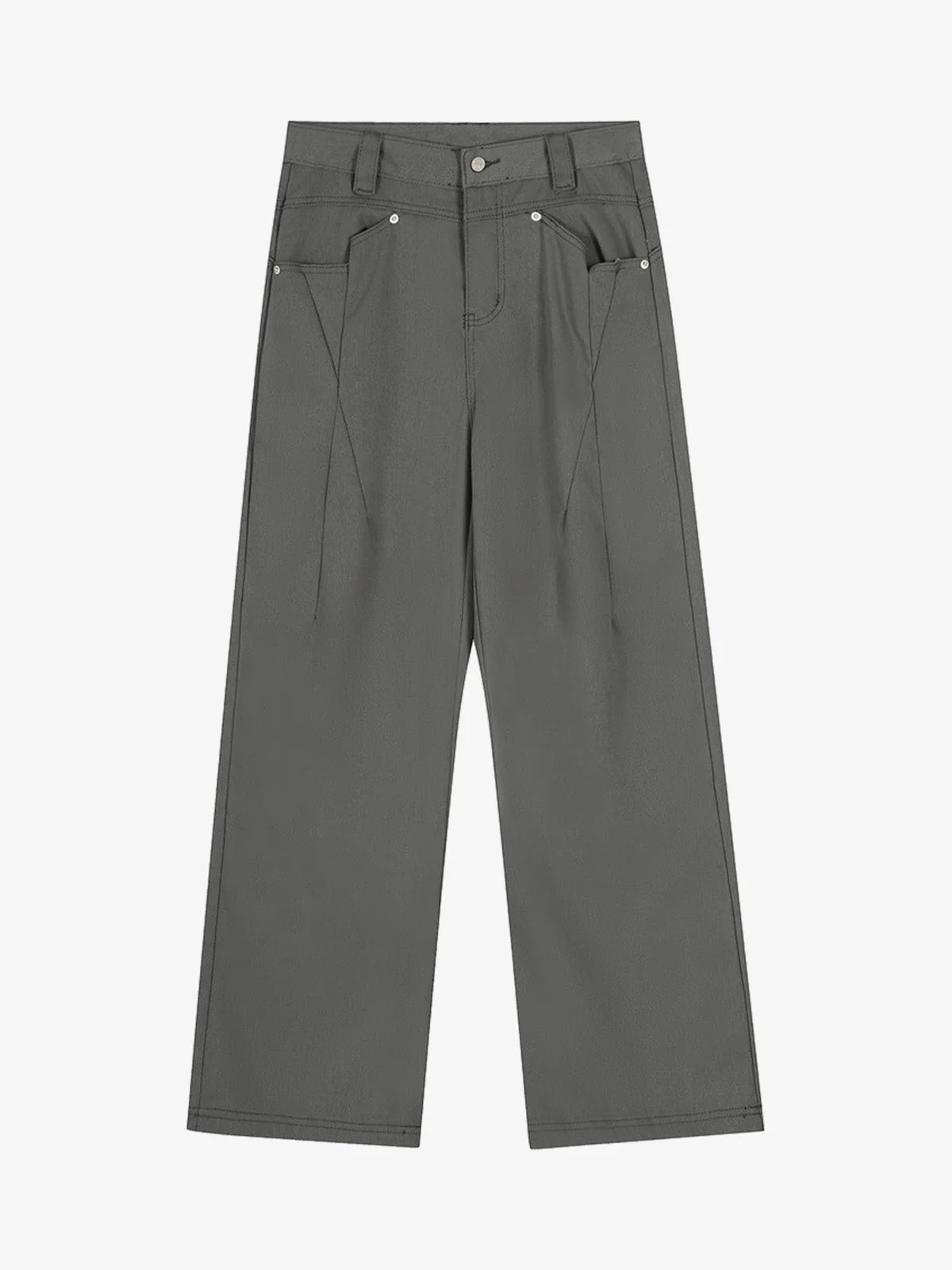 Pleated Deconstructed Tailored Pocket Casual Pants - Image 7