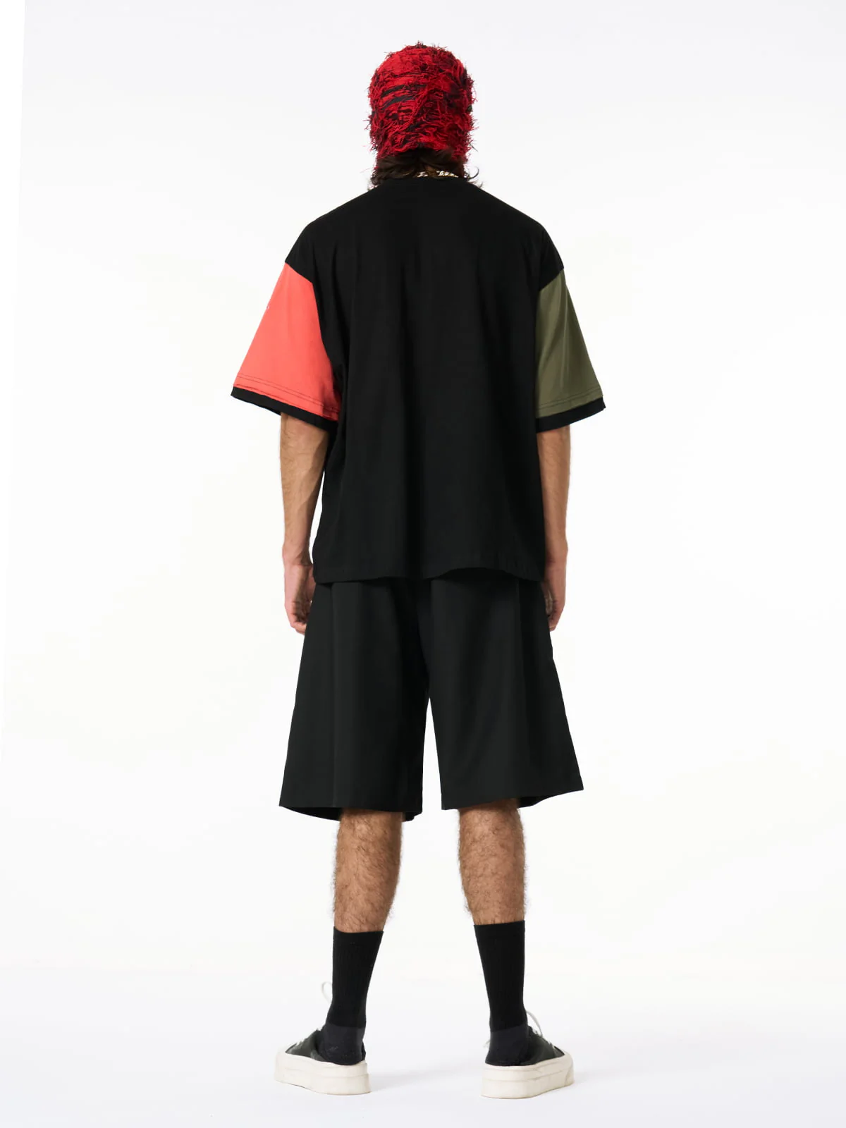 Pleated Design Pendant Decoration Baggy Shorts - 2482 - Image 10