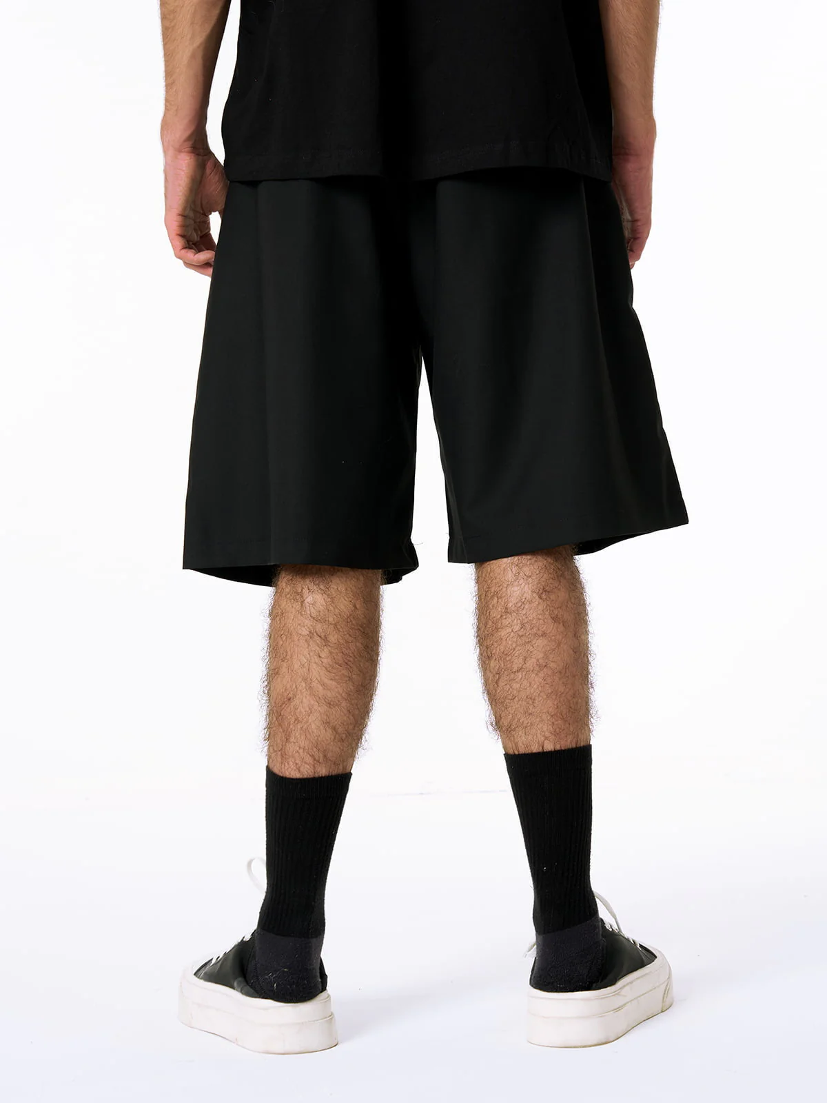 Pleated Design Pendant Decoration Baggy Shorts - 2482 - Image 7