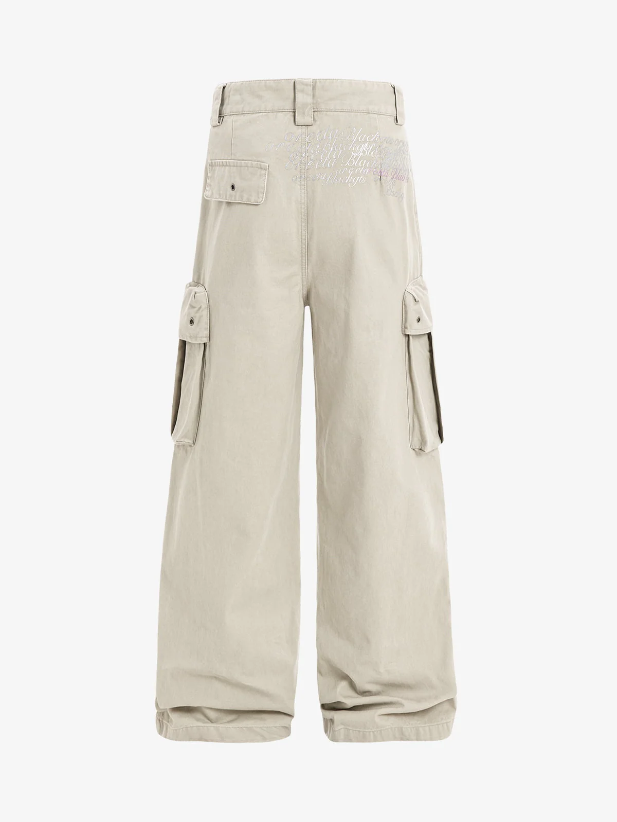 Pleated Multi Pocket Cargo Wide Leg Pants - Image 3