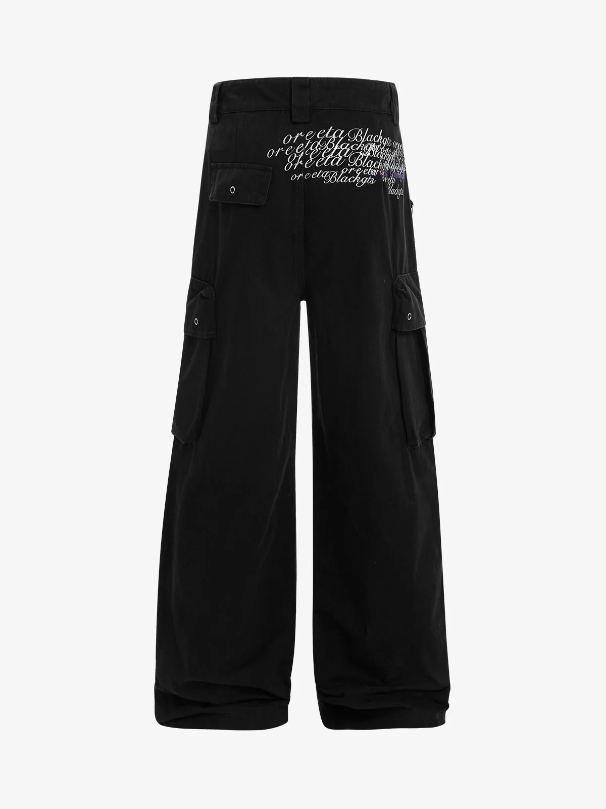 Pleated Multi Pocket Cargo Wide Leg Pants - Image 4