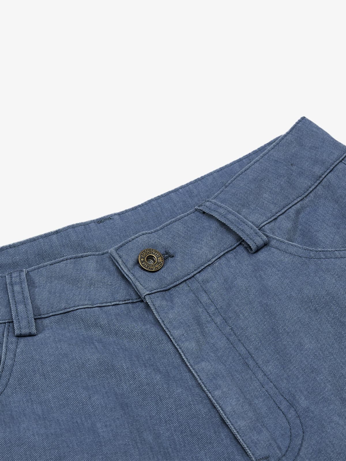 Pleated Panel Curved Leg Cargo Cotton Pants - Image 5