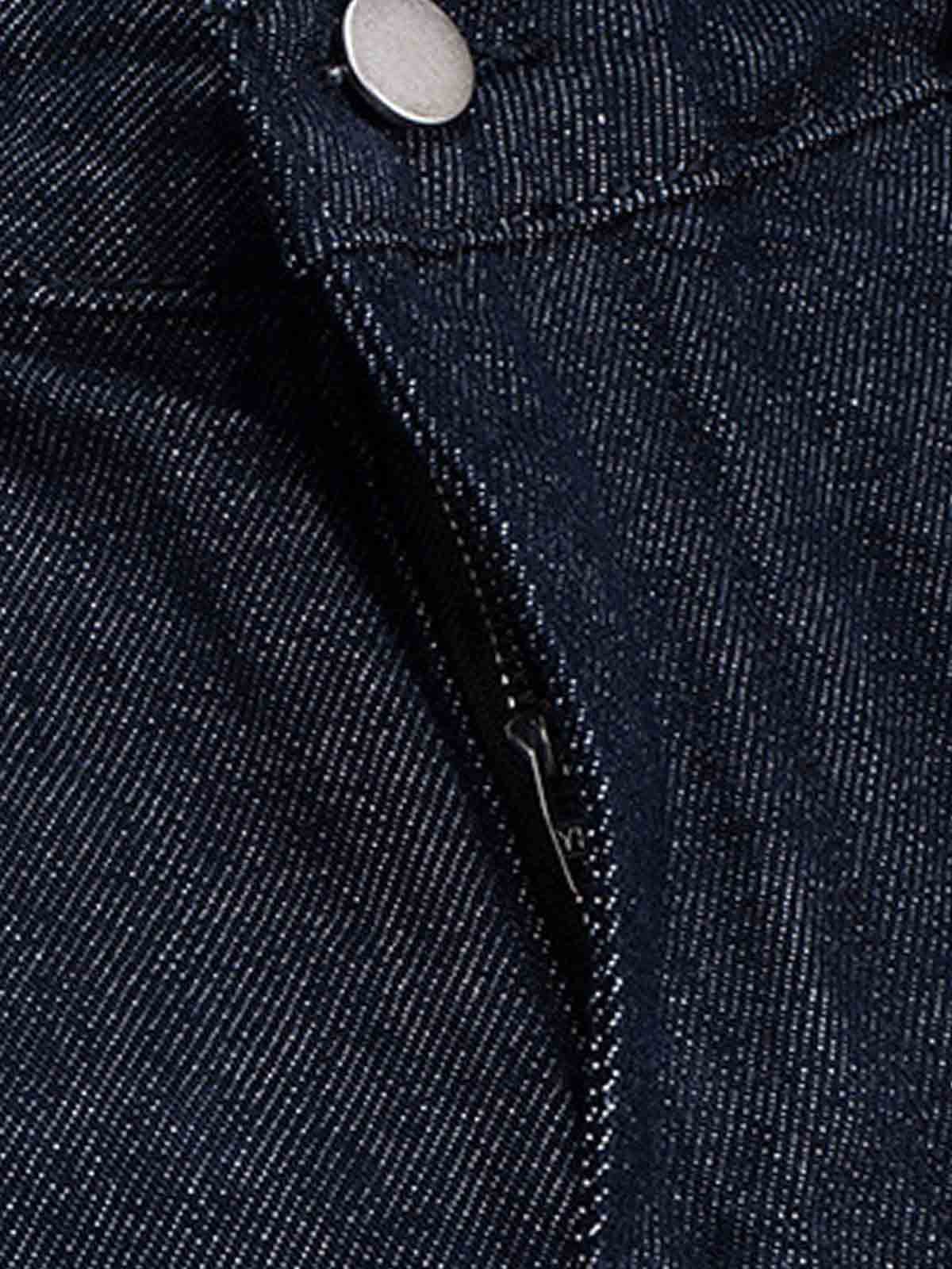Pleated Panel Patchwork Denim Shorts - Image 6