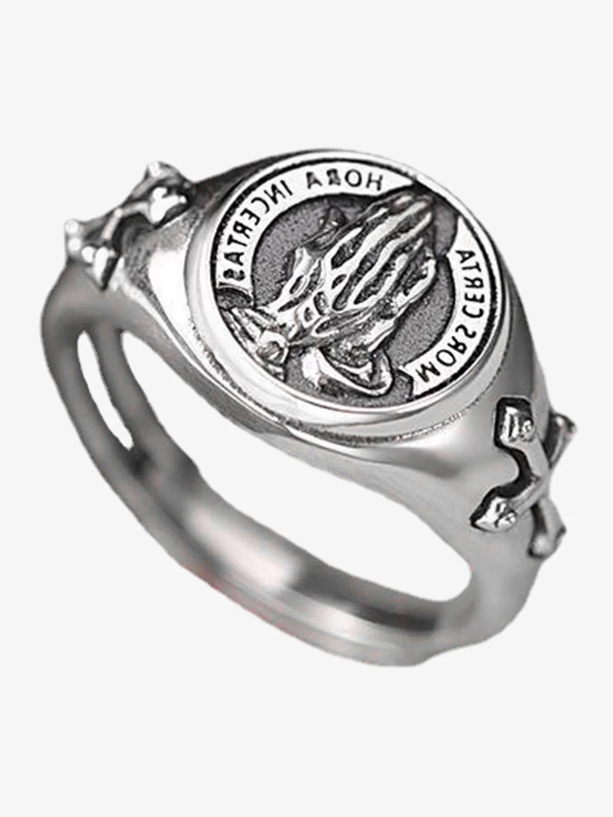 Praying Hands Signet Ring - Image 3