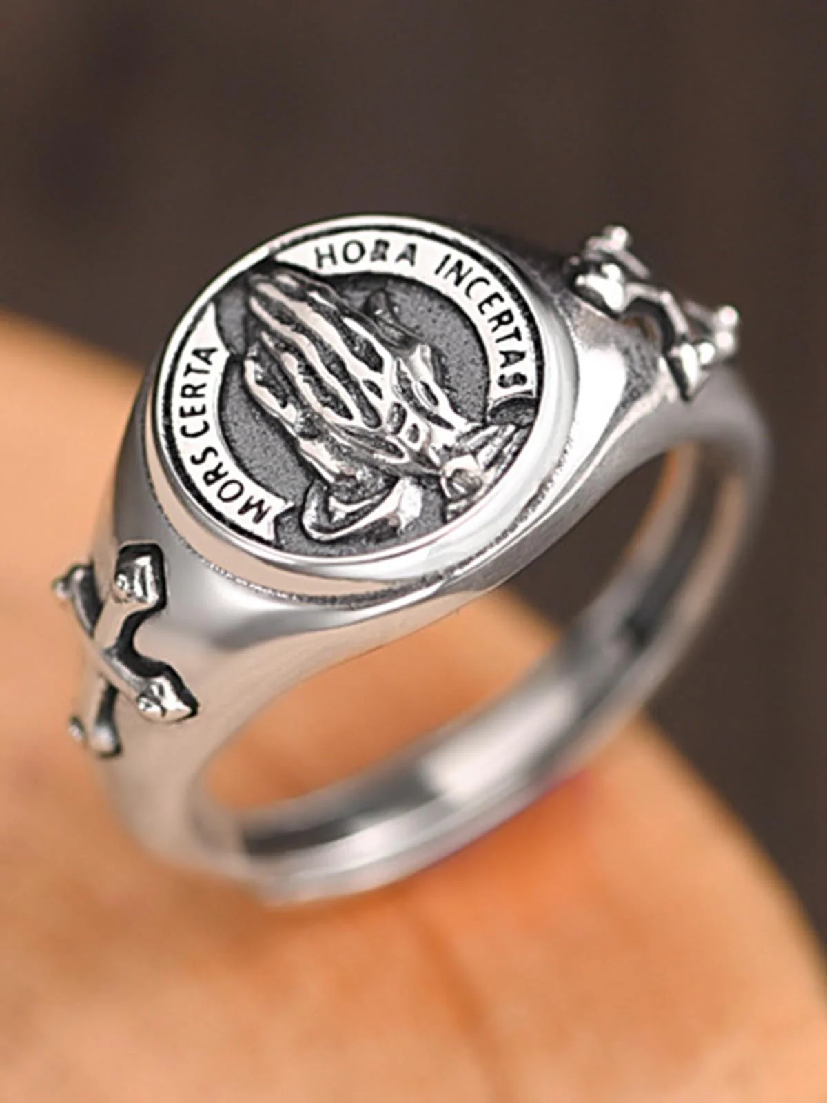 Praying Hands Signet Ring - Image 6