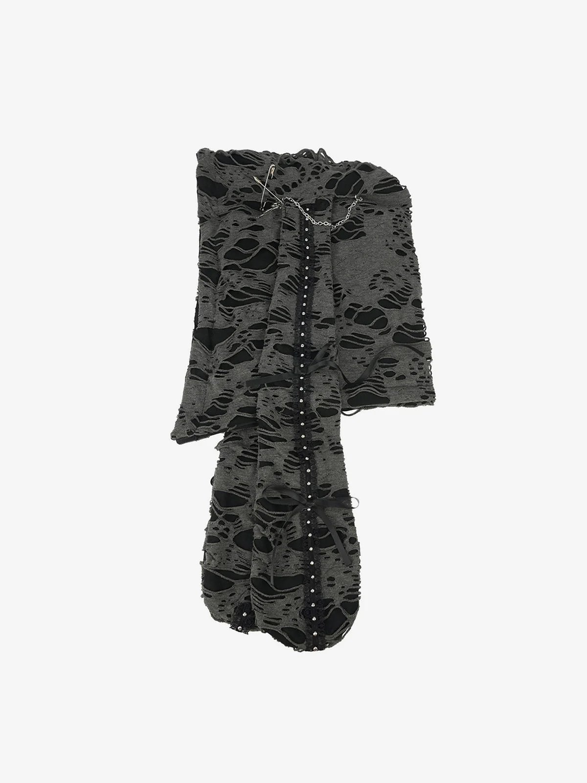 Punk Gothic Lace-Up Bow Earflap Trapper Hat - Image 6