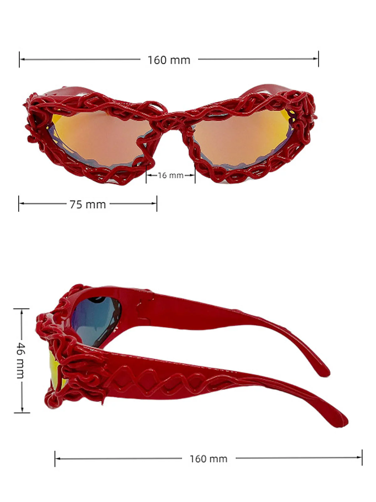 Punk Hip-hop Futuristic Sunglasses - Image 4