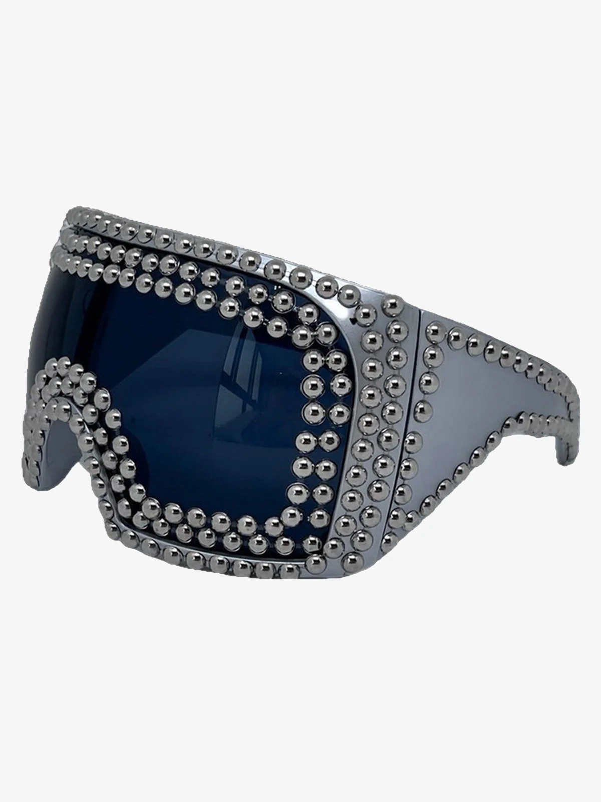 Punk Party Oversized Square Studded Sunglasses - Image 2