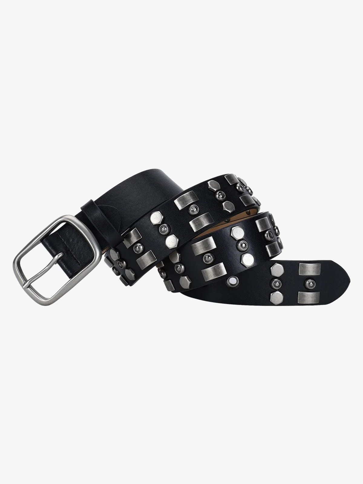 Punk Style Rivet PU Leather Belt - Image 2