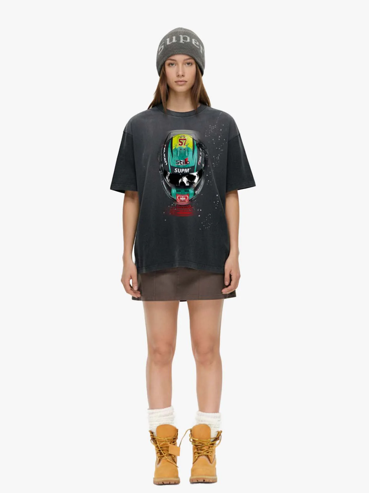 Racing Helmet Graphic T-Shirt - Image 3