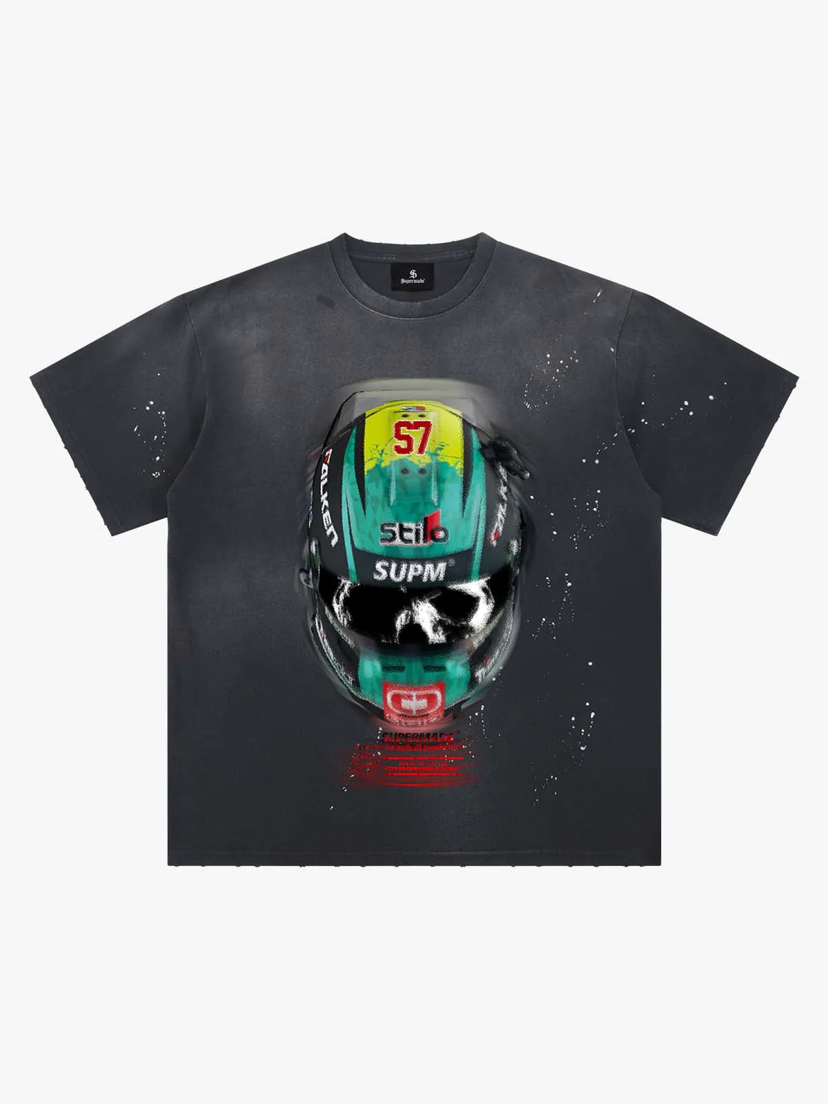 Racing Helmet Graphic T-Shirt - Image 4