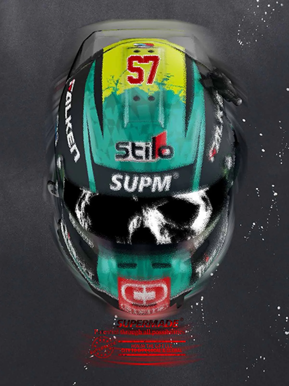Racing Helmet Graphic T-Shirt - Image 5