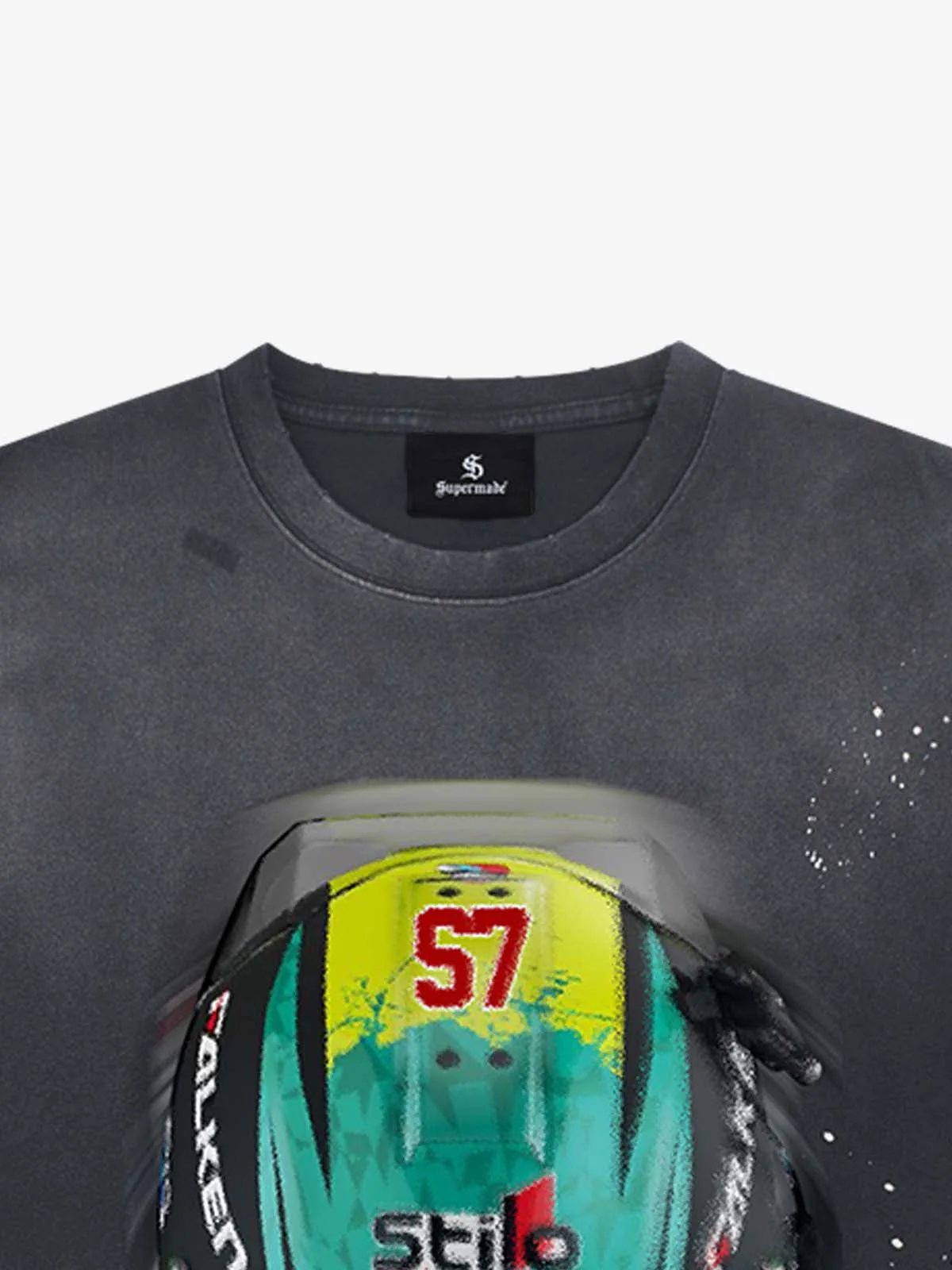 Racing Helmet Graphic T-Shirt - Image 7