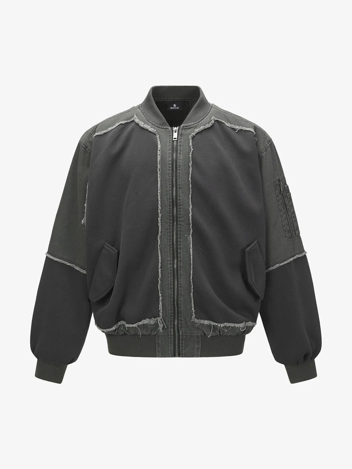 Raw Edge Deconstructed MA-1 Bomber Jacket - Image 2