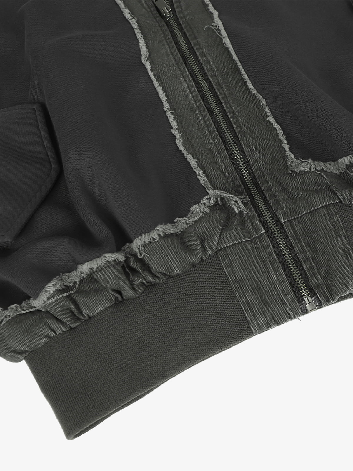 Raw Edge Deconstructed MA-1 Bomber Jacket - Image 8