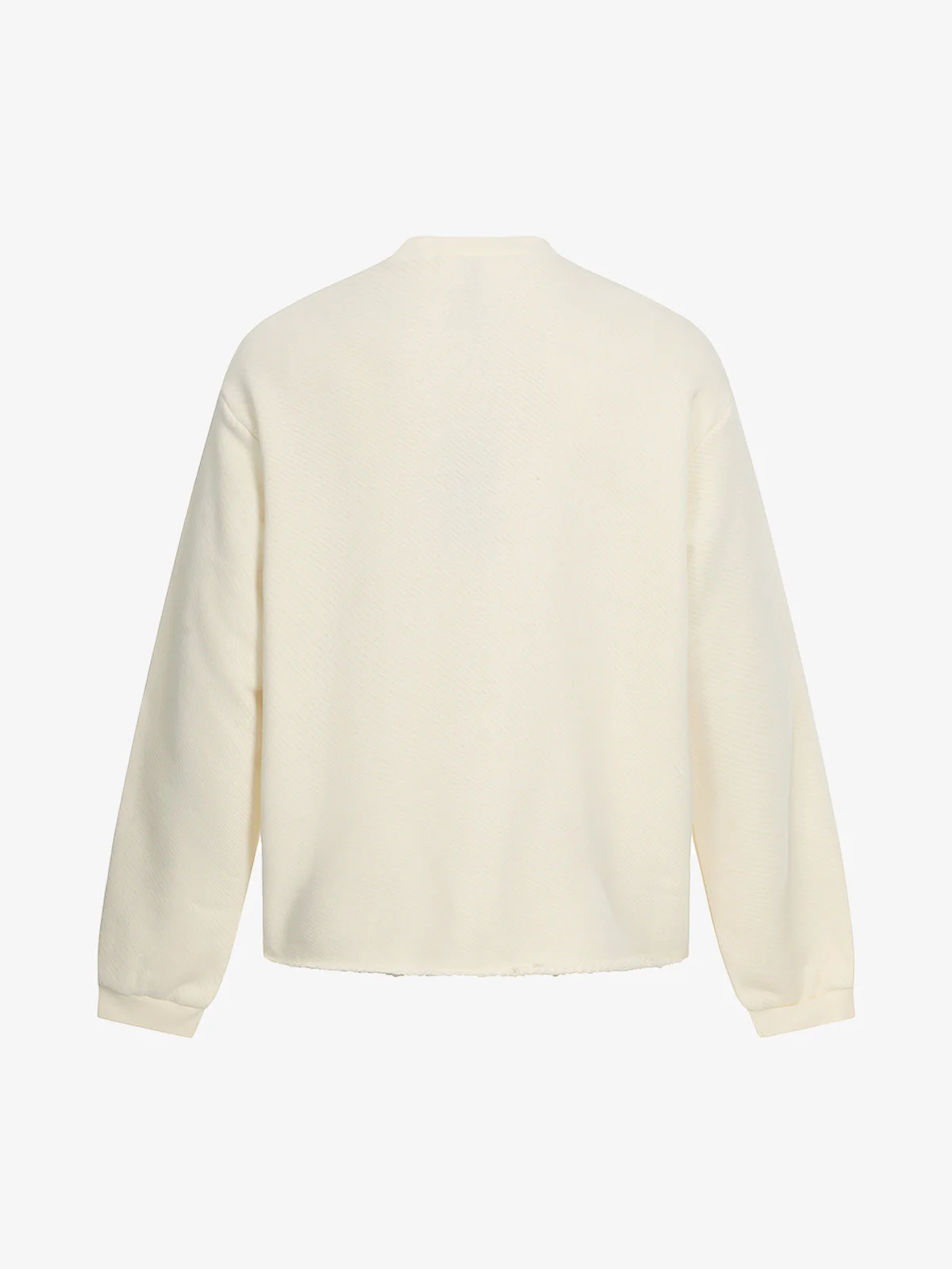 Raw Hem Clean-Fit Crew Neck Pullover - Image 3