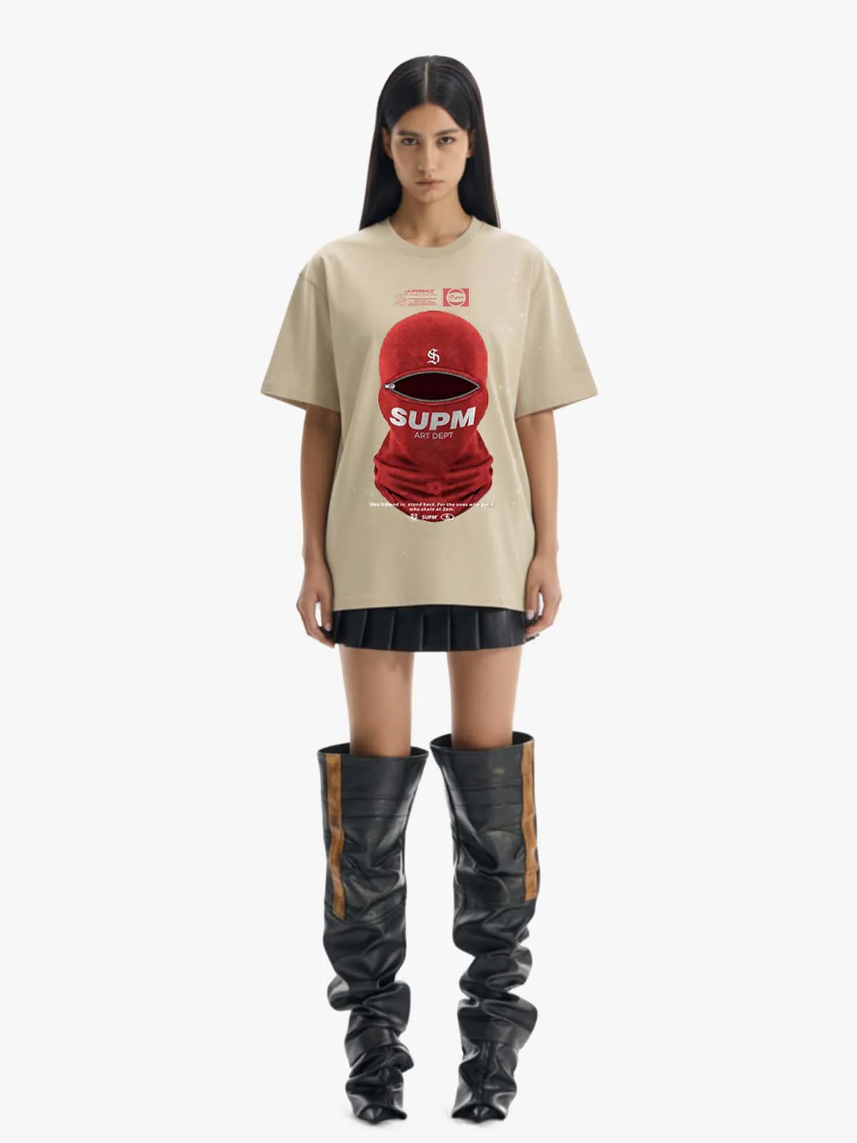 Red Balaclava Graphic T-Shirt - Image 4