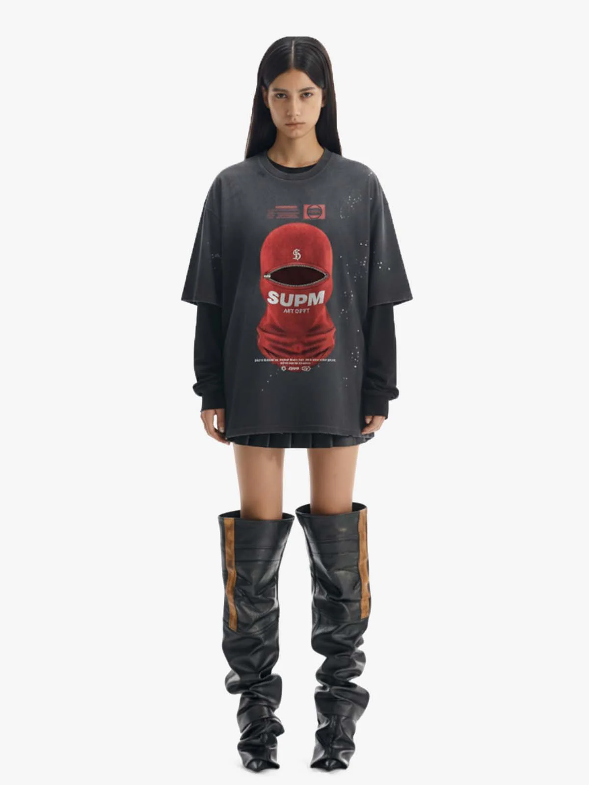 Red Balaclava Graphic T-Shirt - Image 5