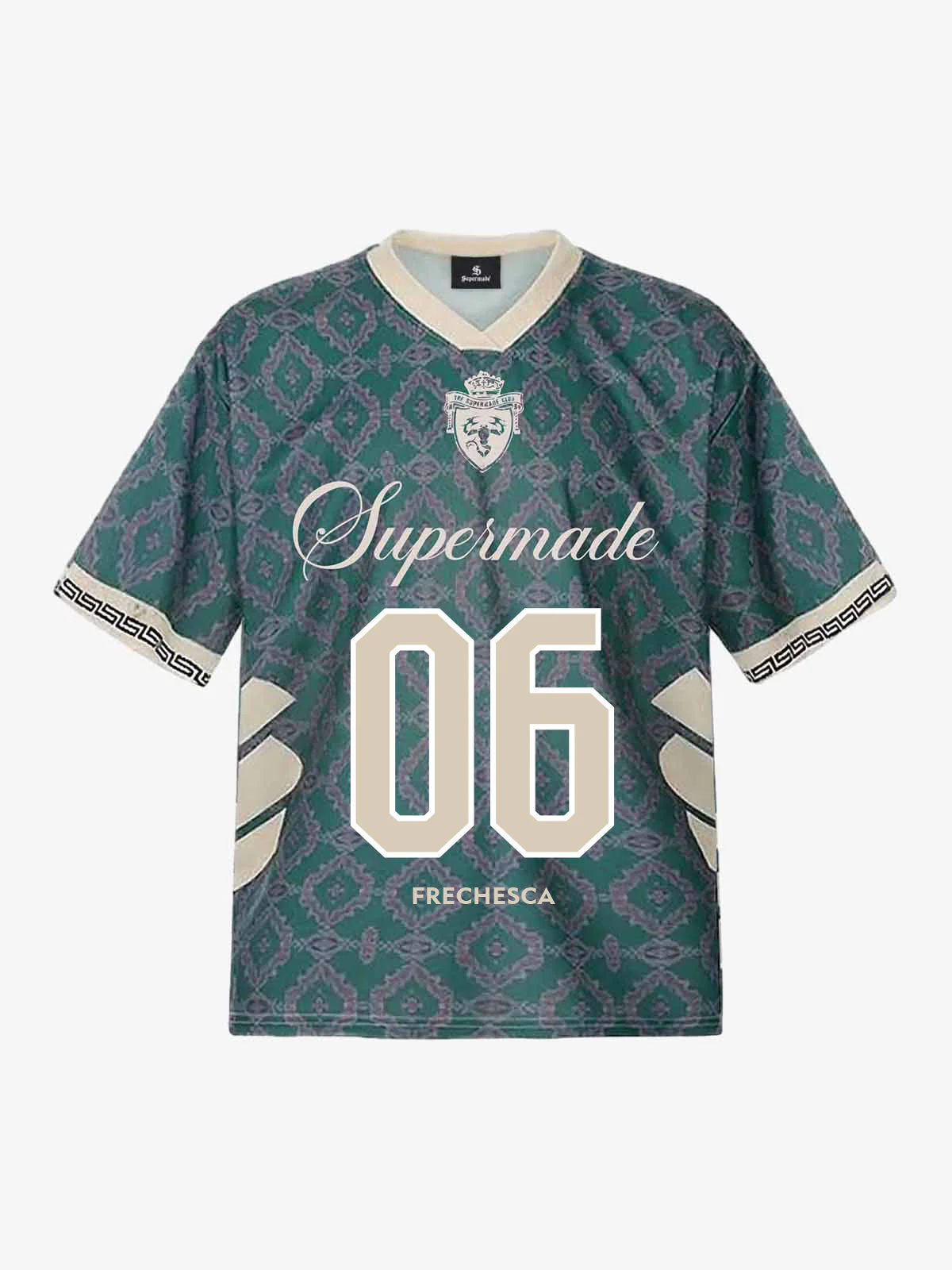 Retro Baroque Pattern Jersey Design Customization T-Shirt - Image 11