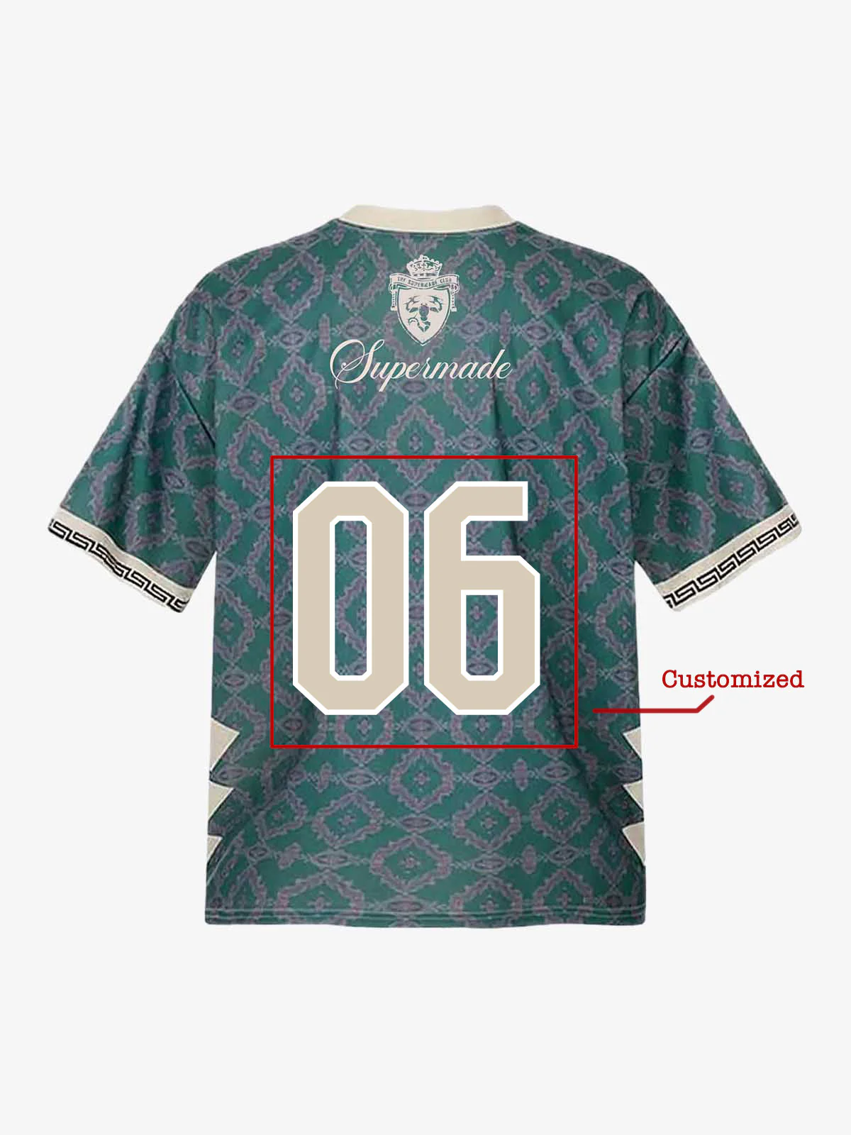 Retro Baroque Pattern Jersey Design Customization T-Shirt - Image 2