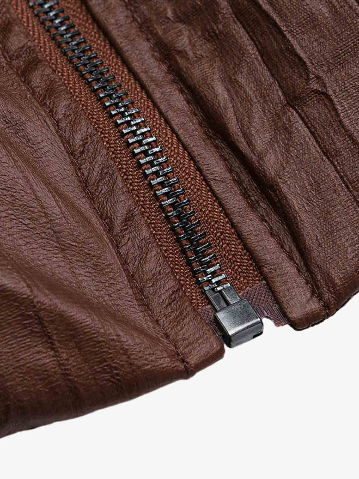 Retro Buckled High-Neck Crinkle Puffer Jacket - Image 6
