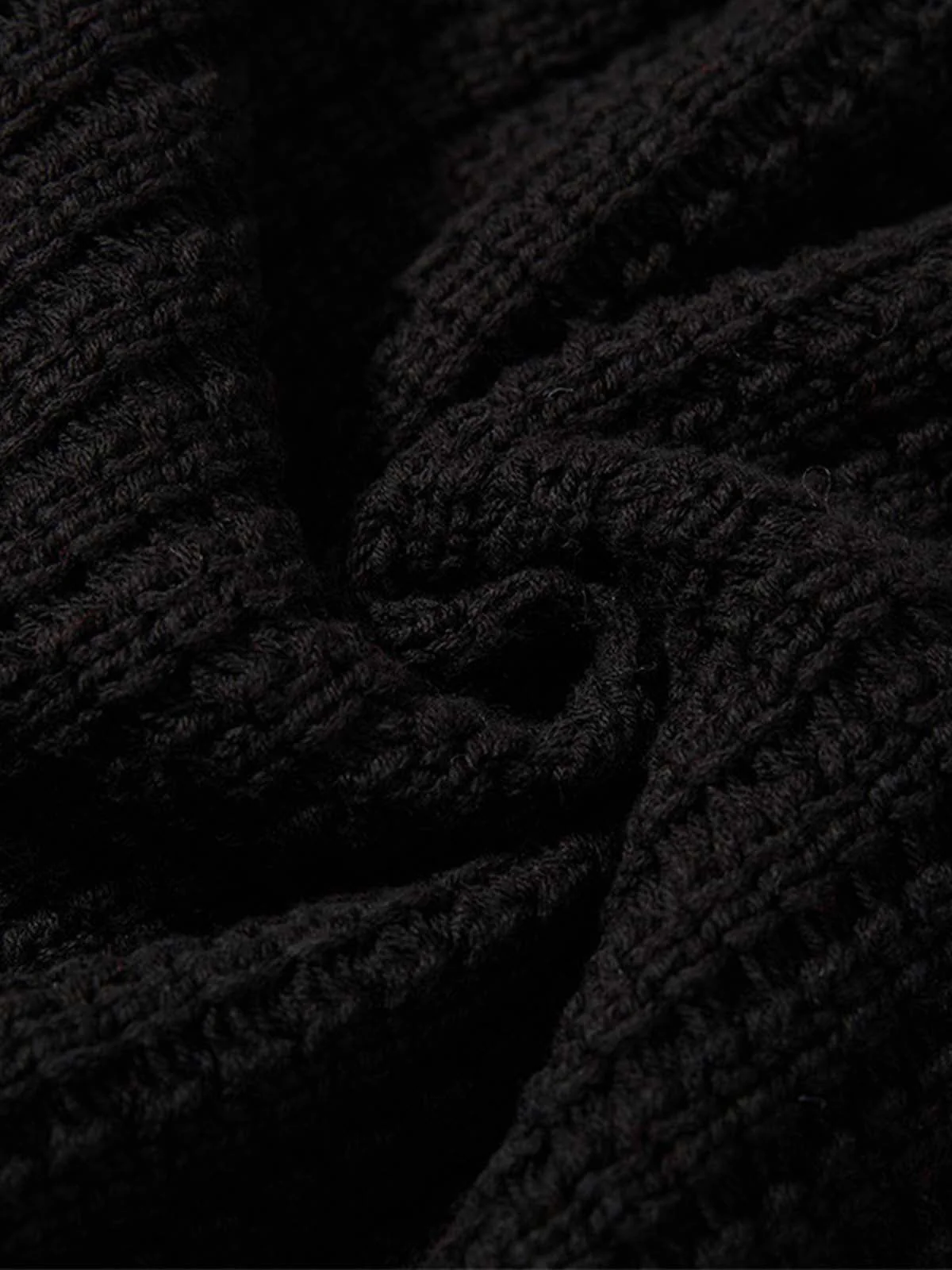Retro Cable Knit Button-Up Collared Cardigan Sweater - Image 11