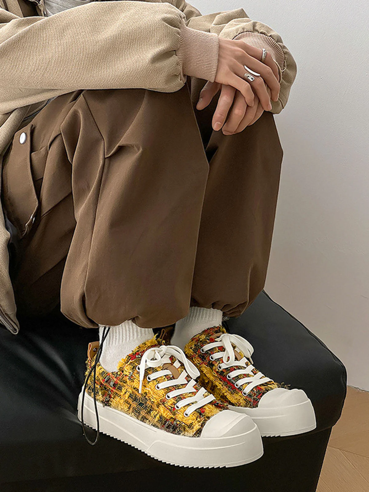 Retro Canvas Irregular Sneakers - Image 5