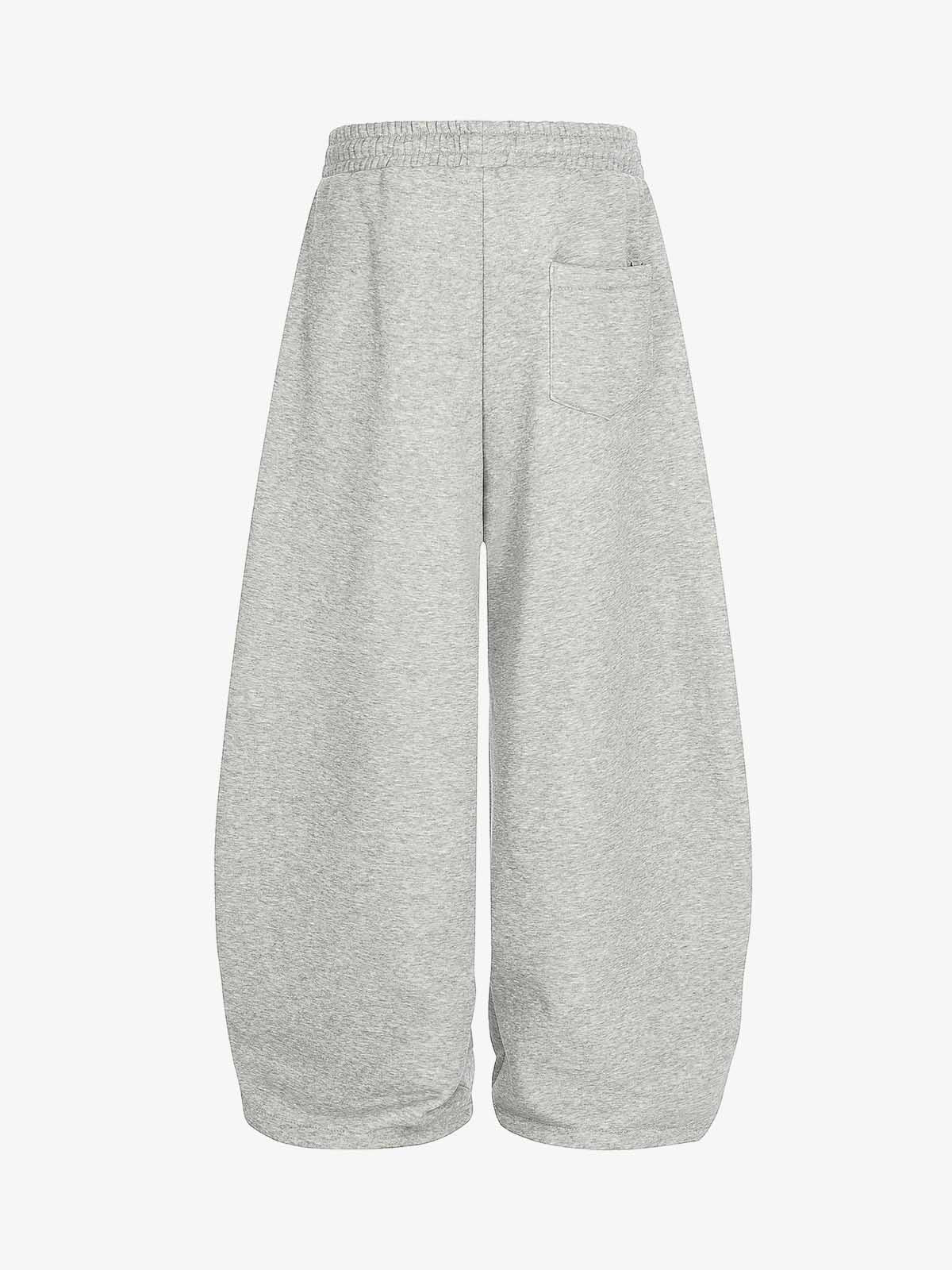 Retro Contrast Panel Drawstring Sweatpants - Image 3