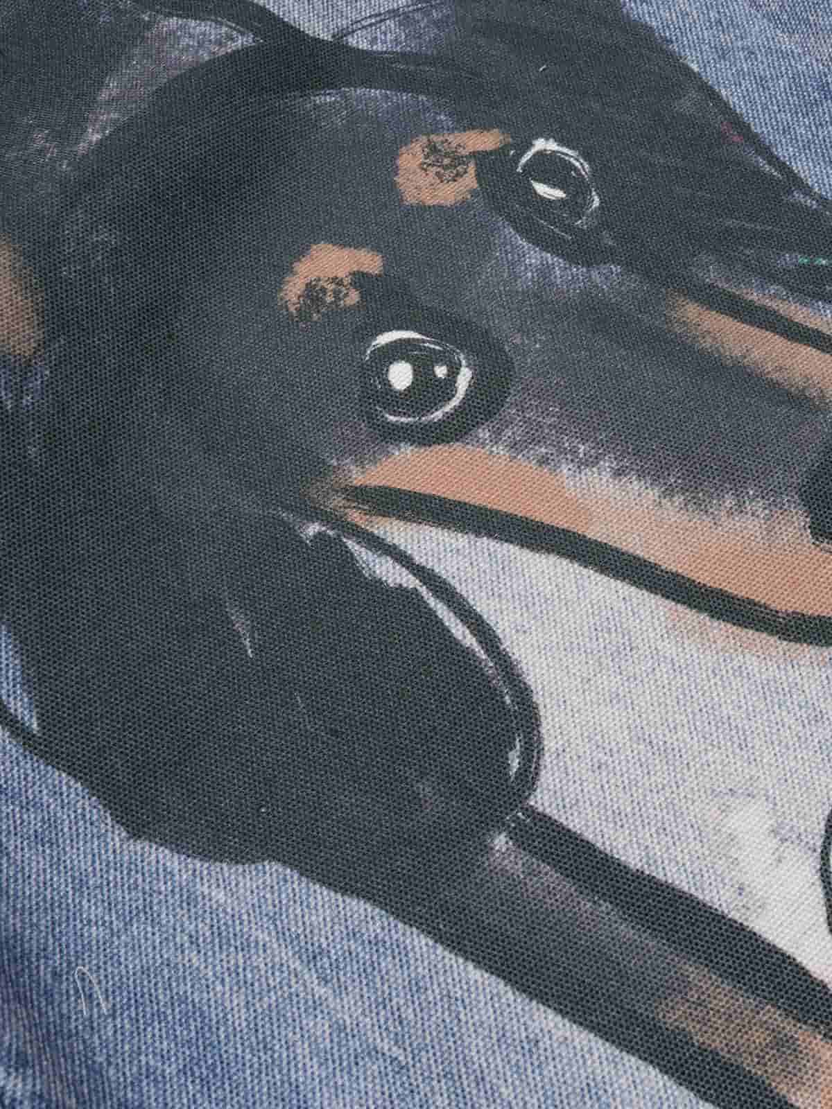 Retro Dachshund 3D Print Washed Distressed Jeans - Image 5