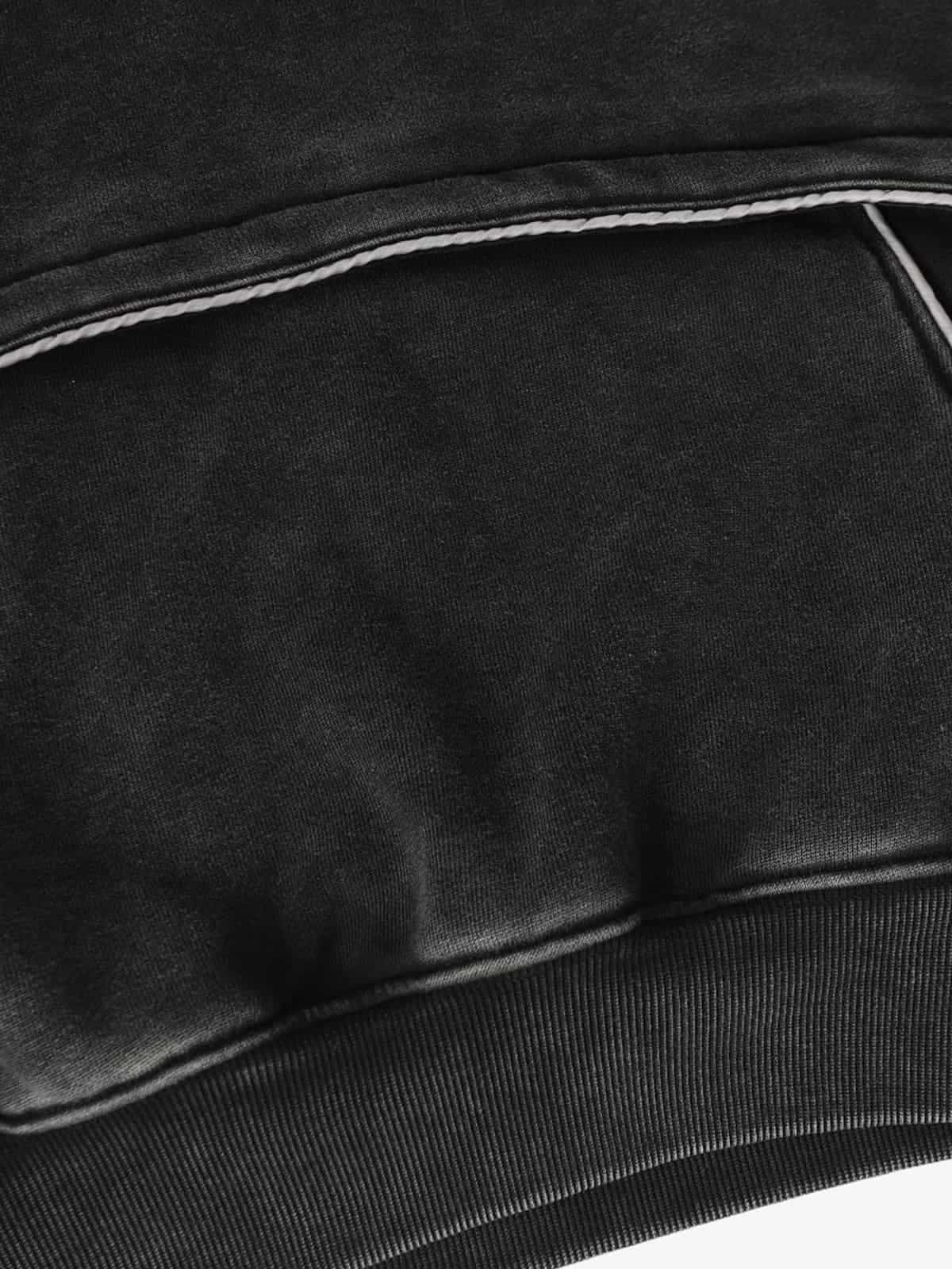 Retro Deconstructed Patchwork Washed Hoodie - Image 15