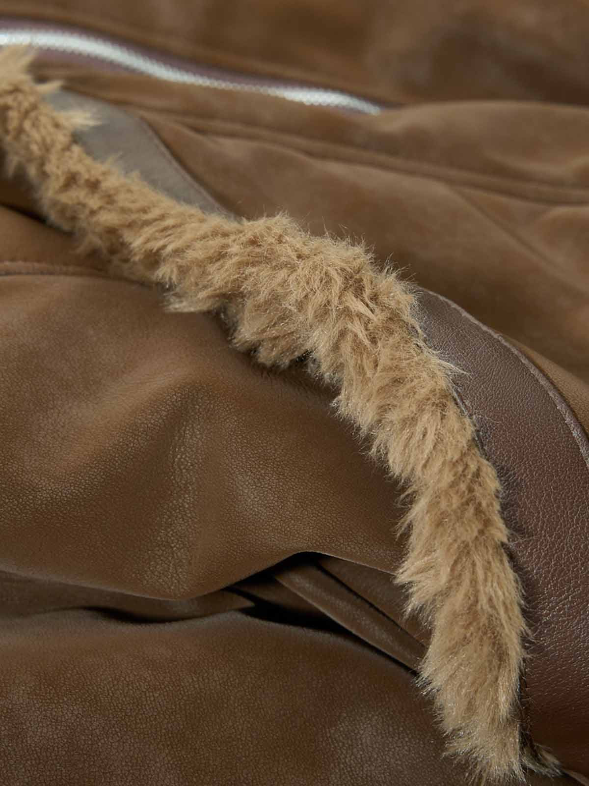 Retro Detachable Faux Fur Collar Suede Fleece Hoodie Jacket - Image 17