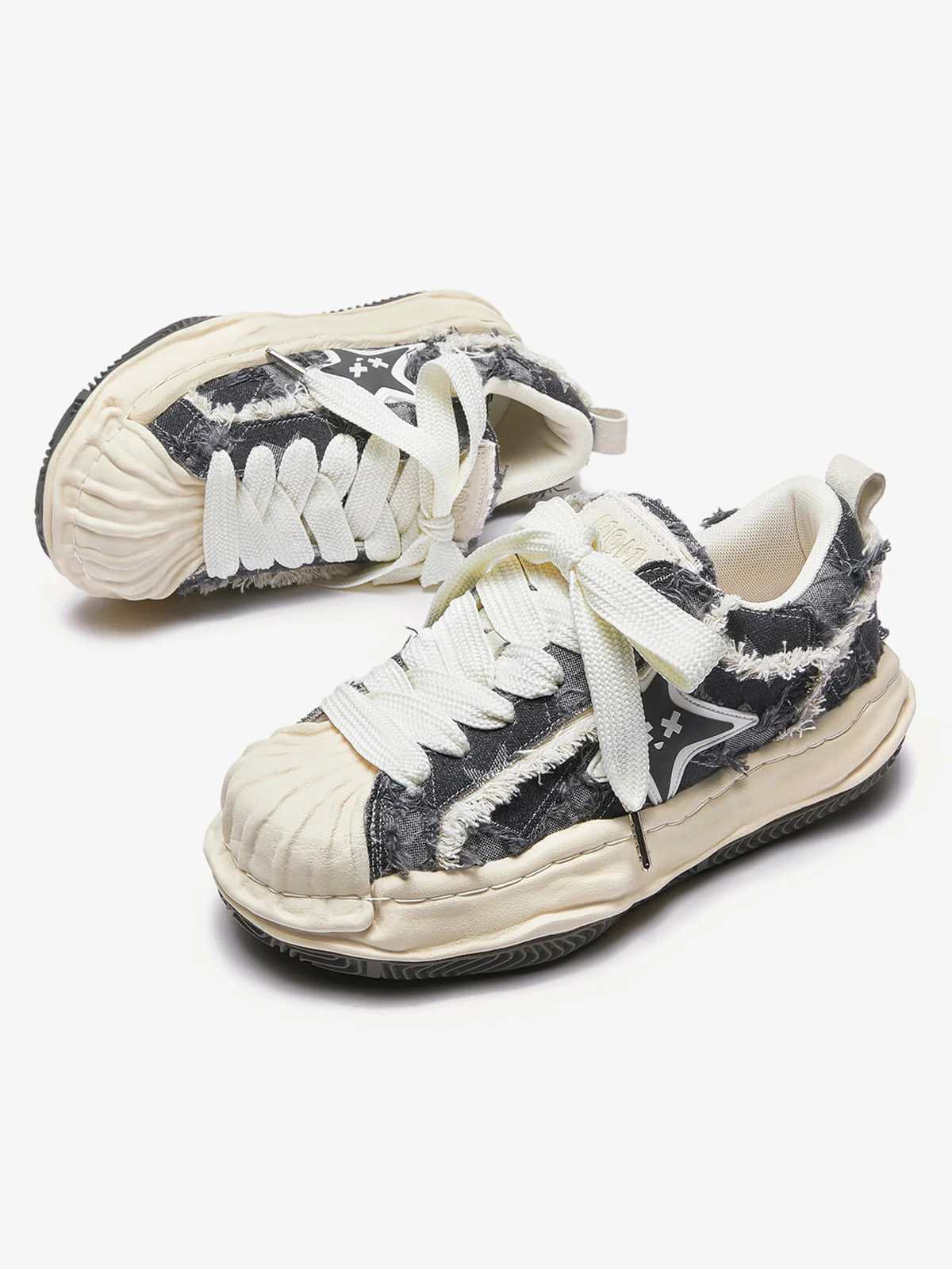 Retro Distressed Deconstructed Sneakers - 2517 - Image 4